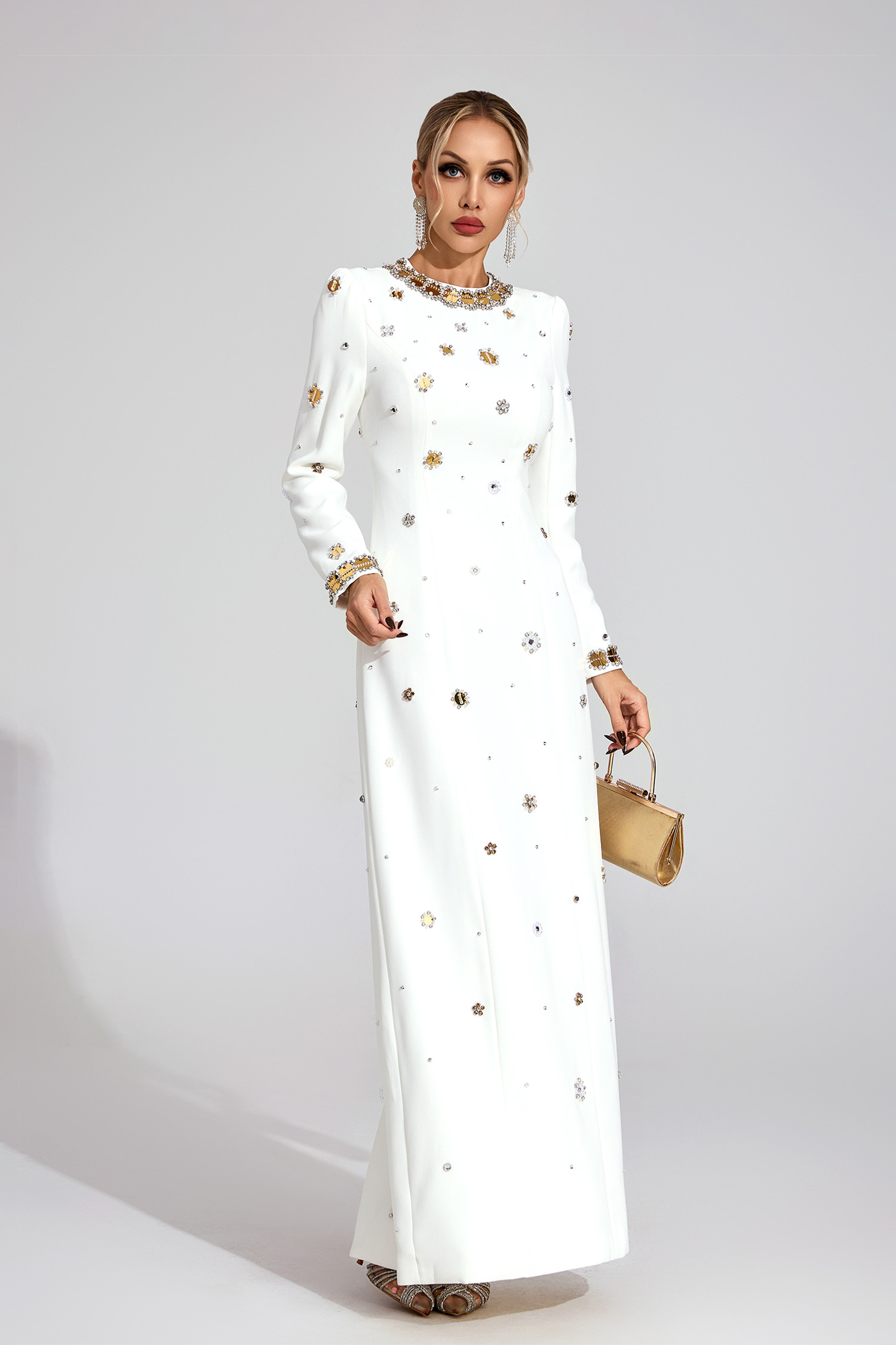  Spire White Star Maxi Dress