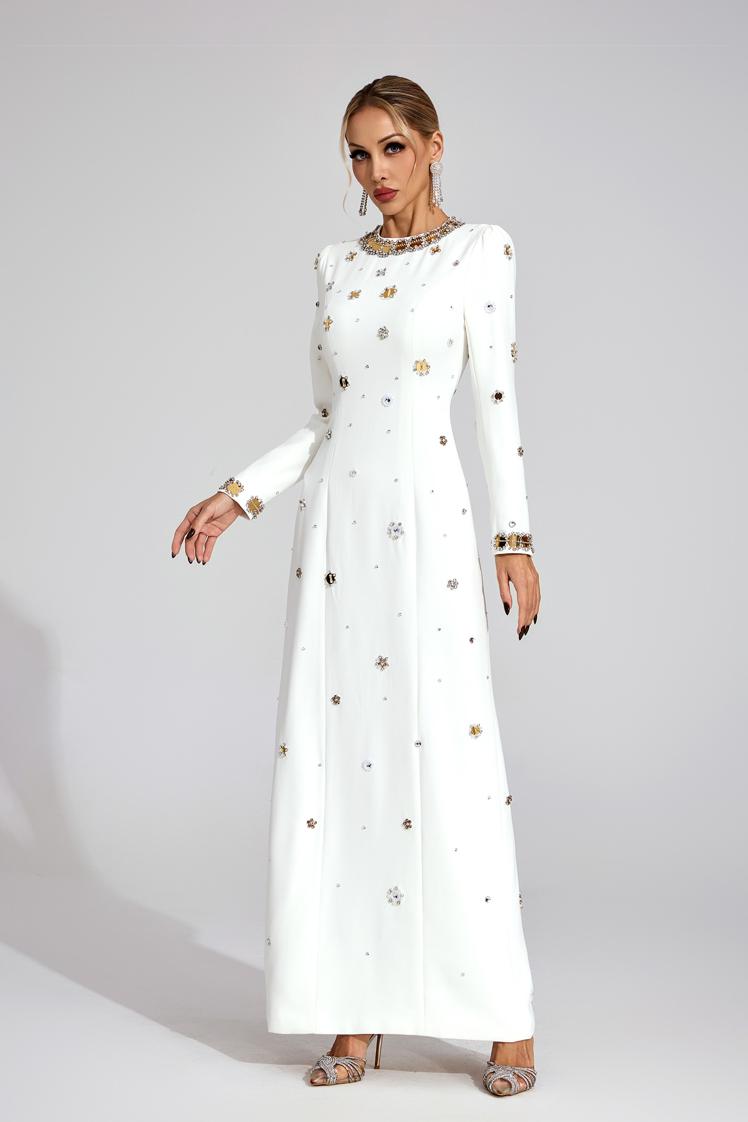  Spire White Star Maxi Dress
