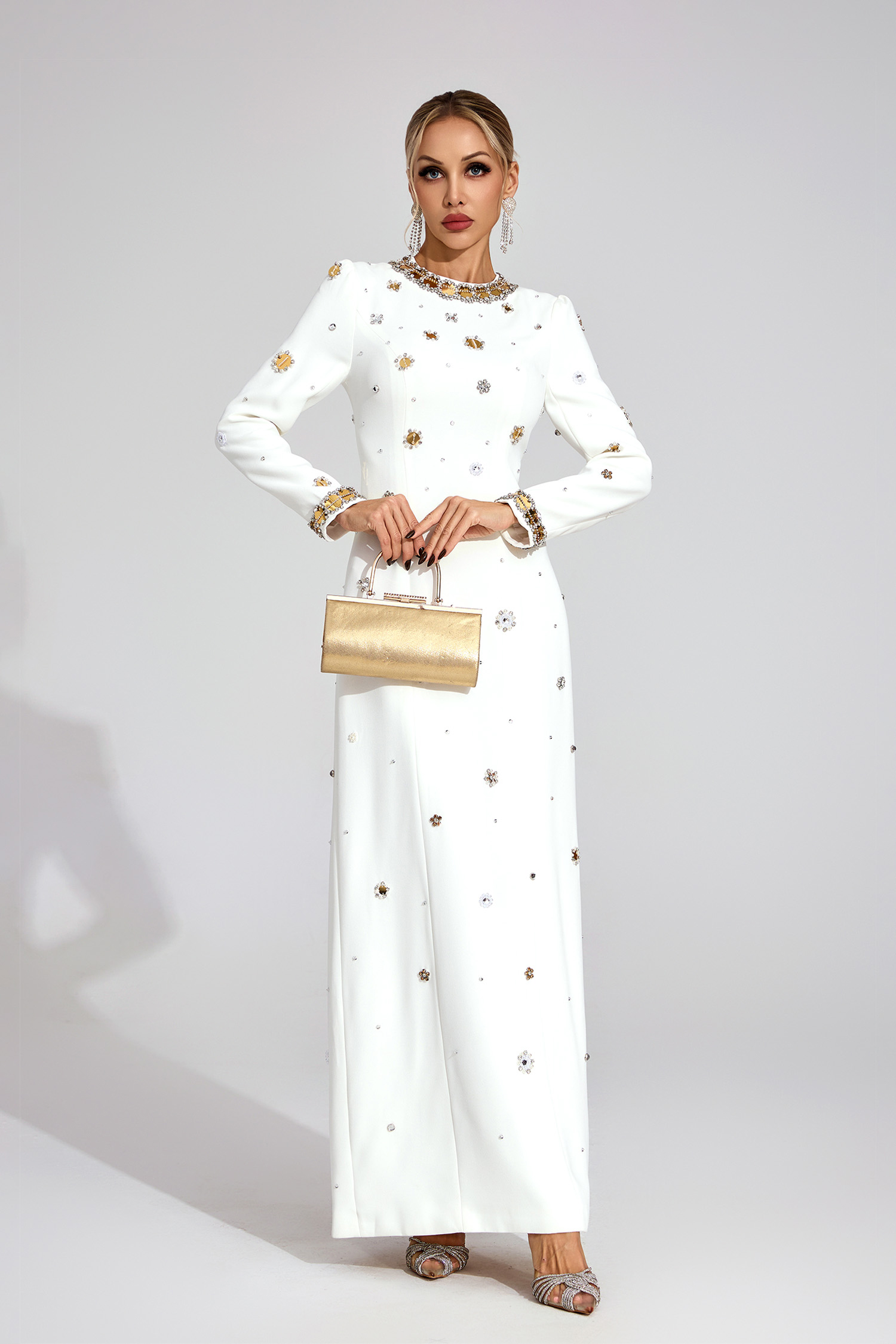  Spire White Star Maxi Dress