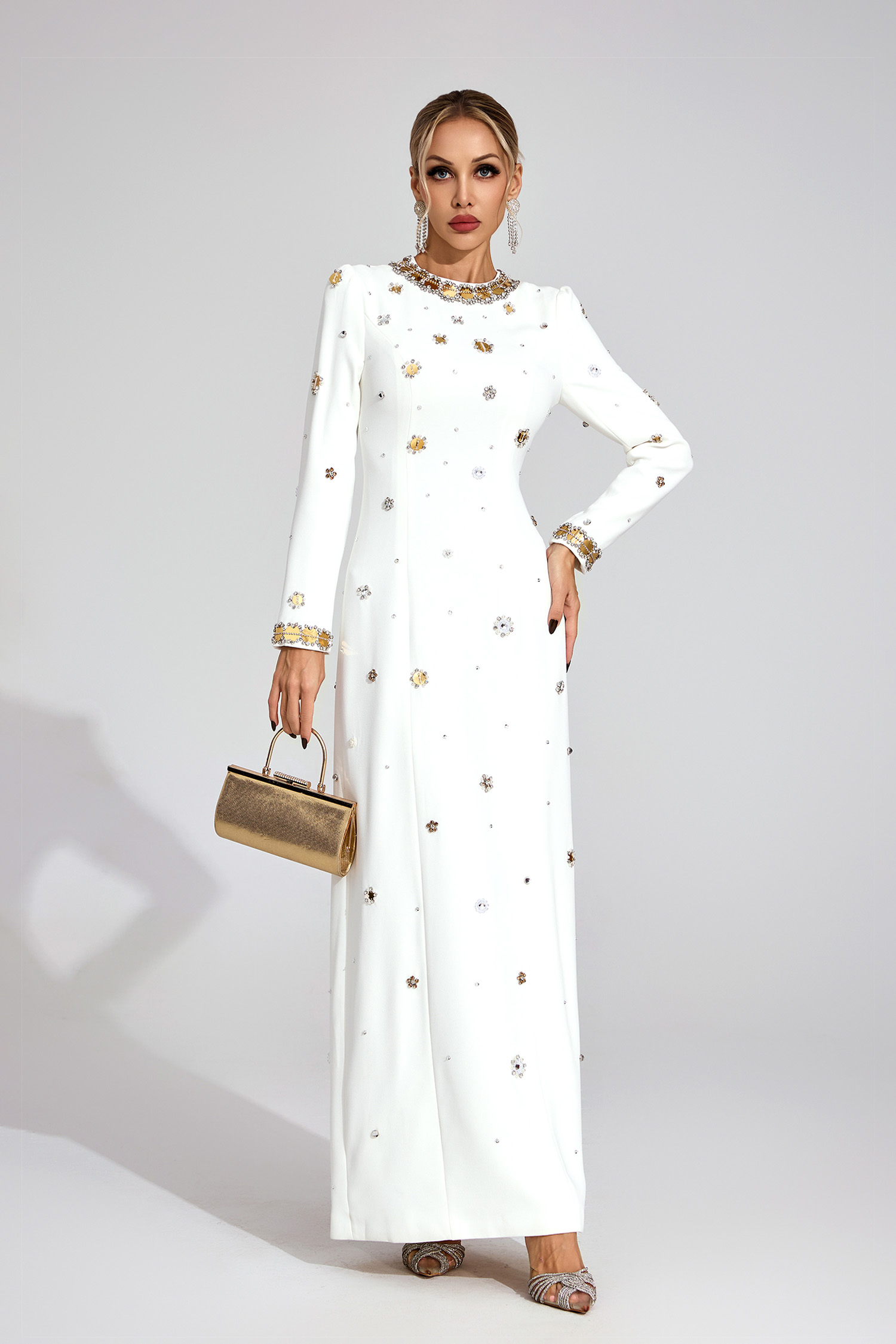  Spire White Star Maxi Dress