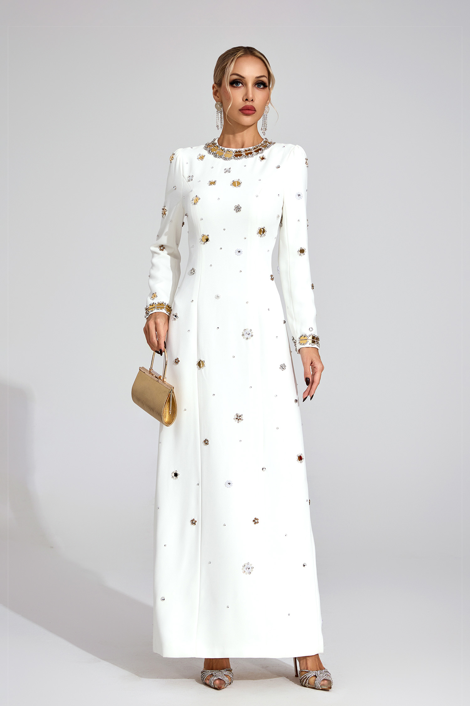  Spire White Star Maxi Dress