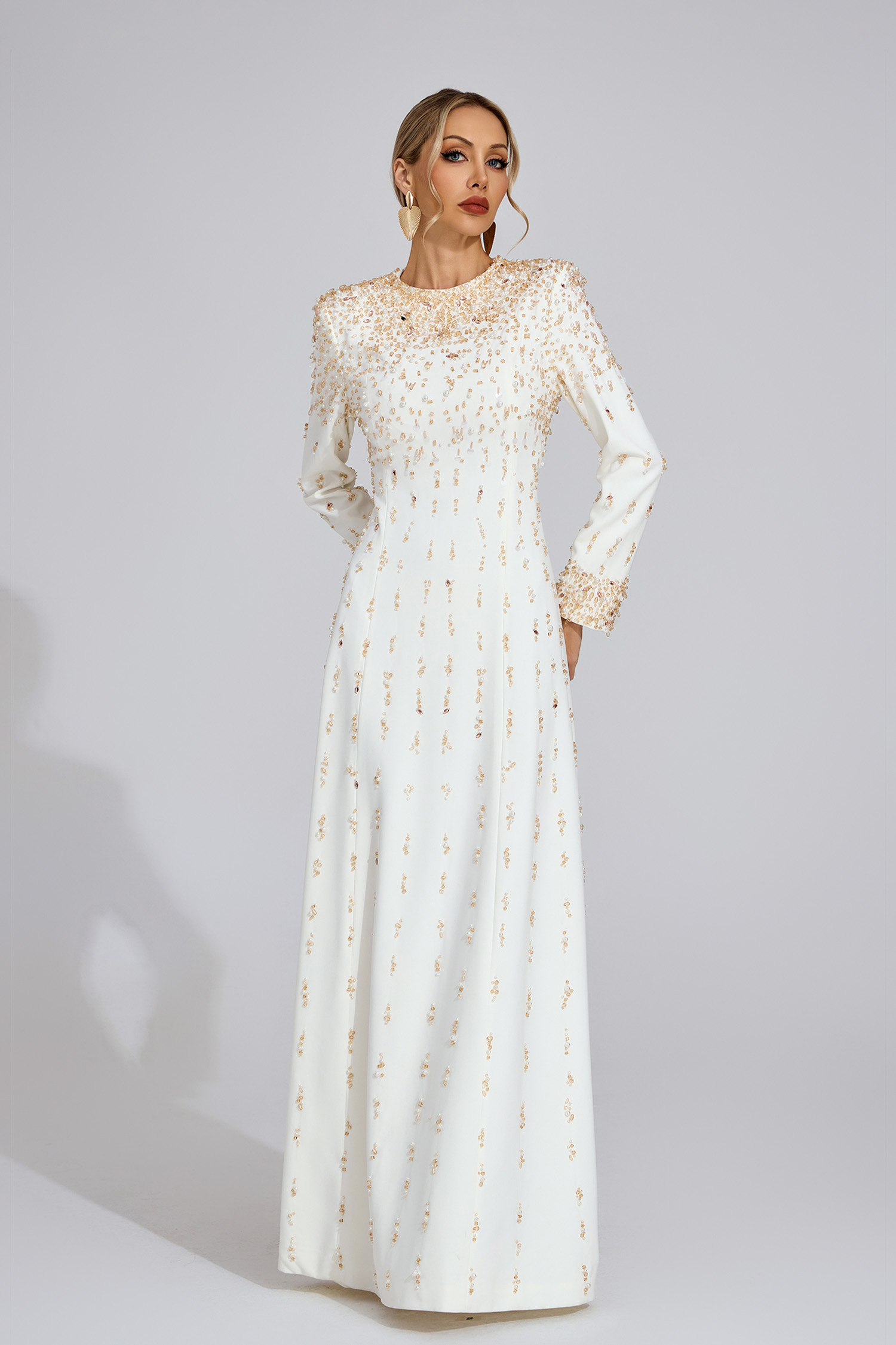 Wold White Diamond Maxi Dress