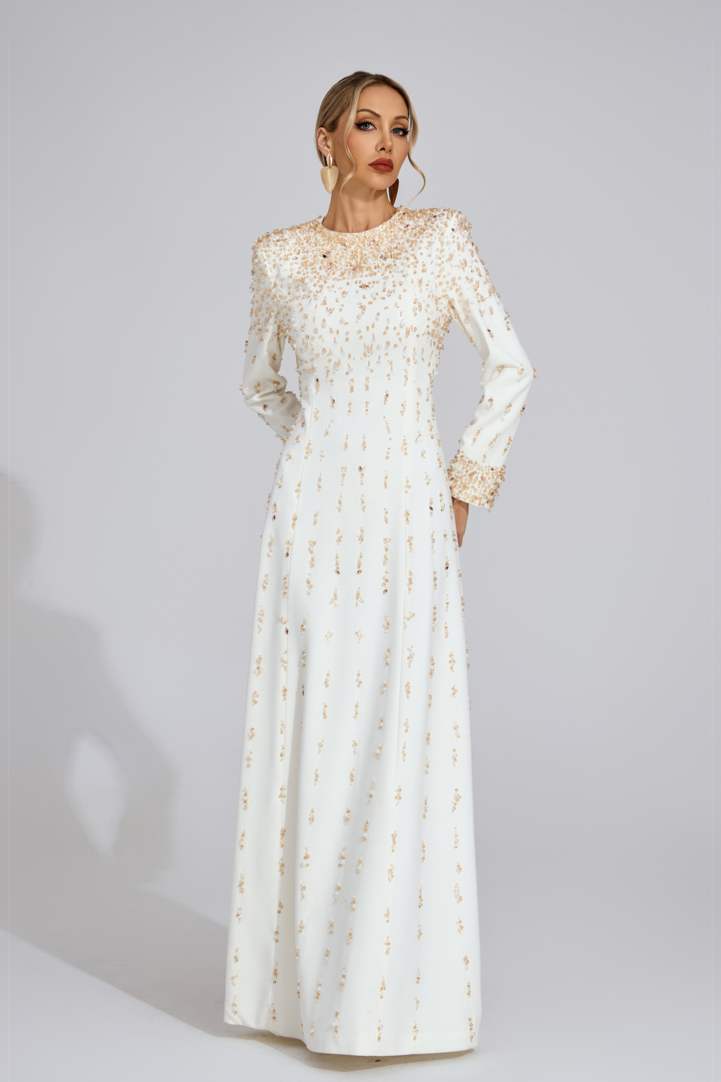 Wold White Diamond Maxi Dress