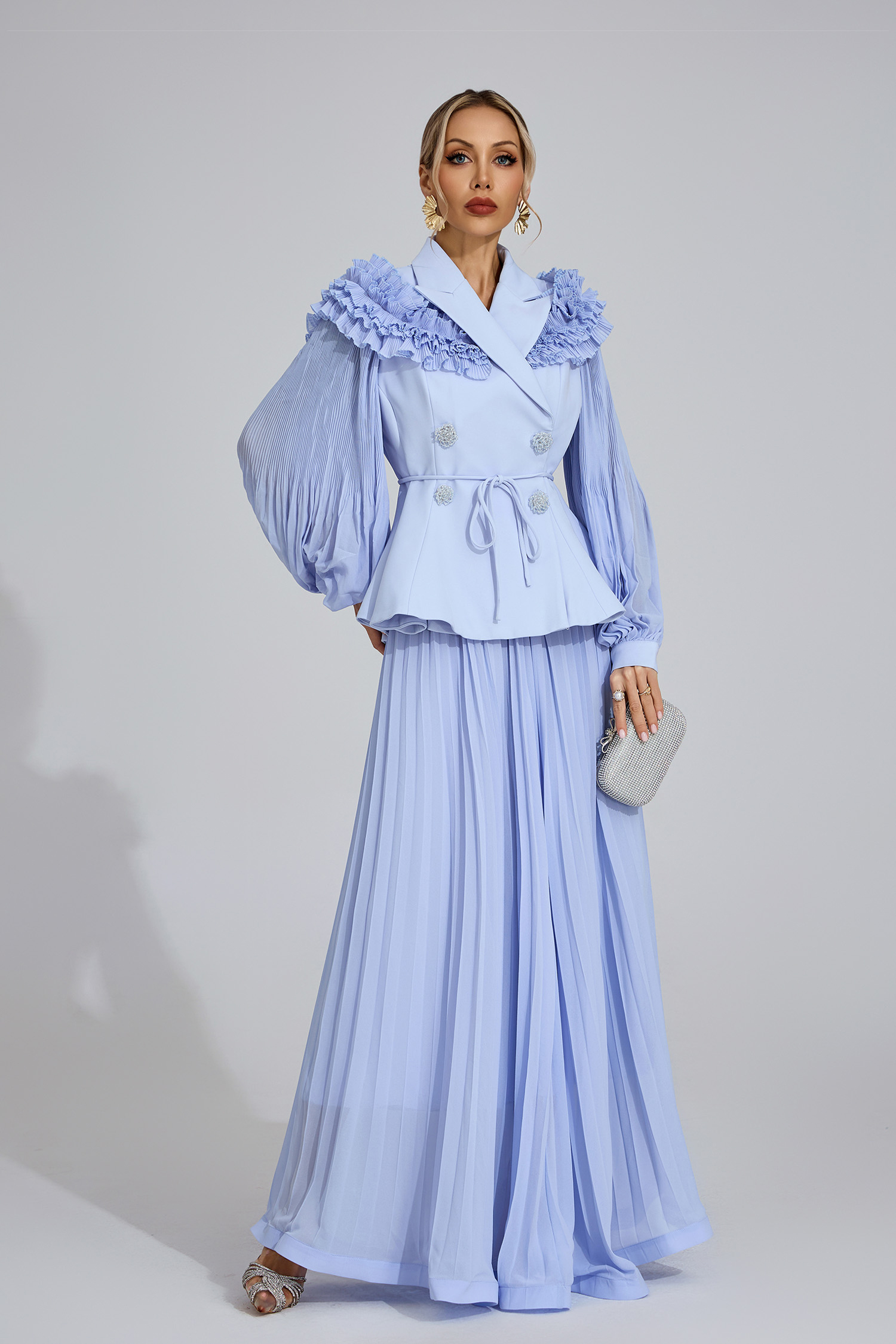Reach Light Blue Flounce Two-Piece Set