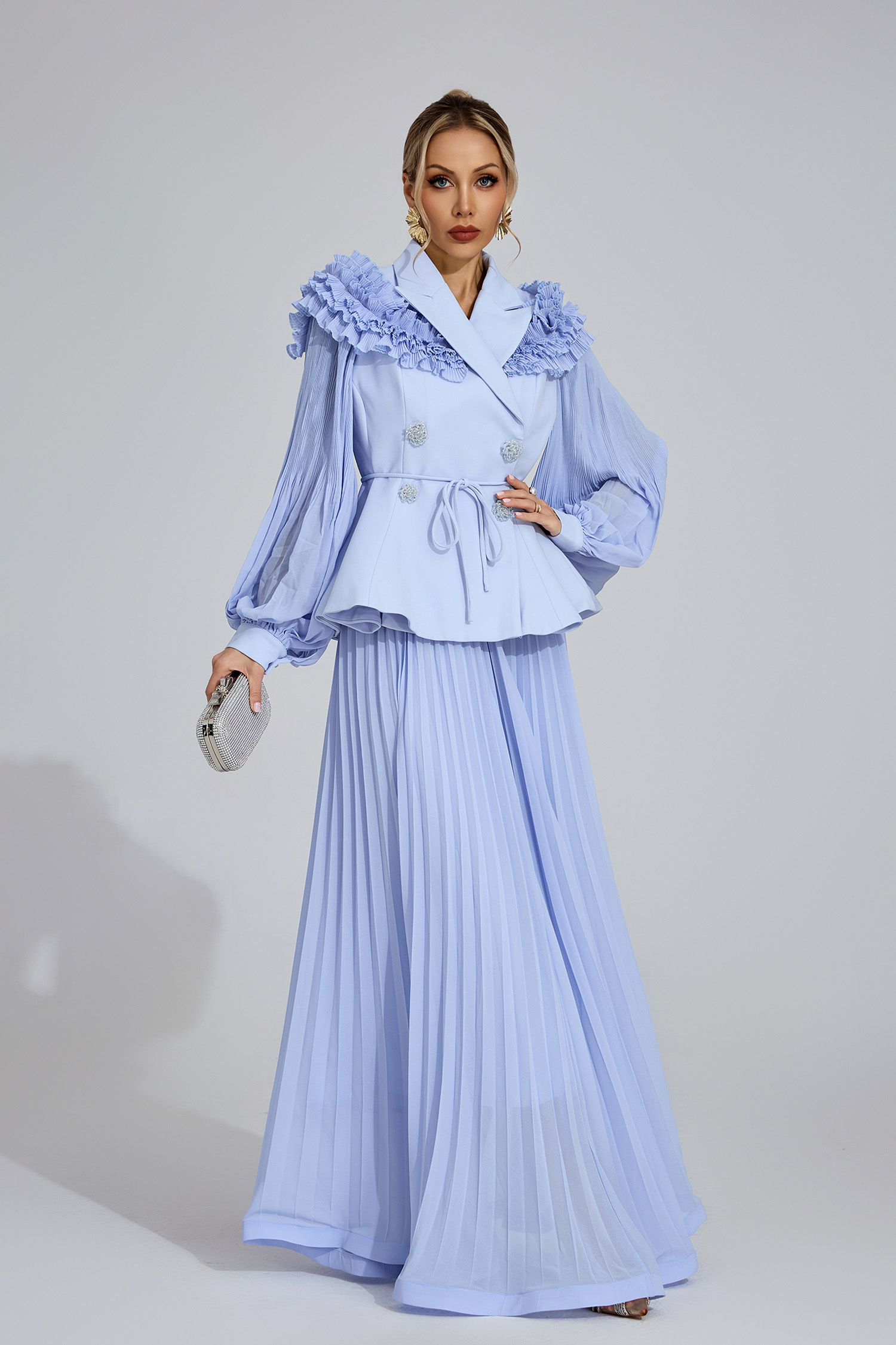 Reach Light Blue Flounce Two-Piece Set