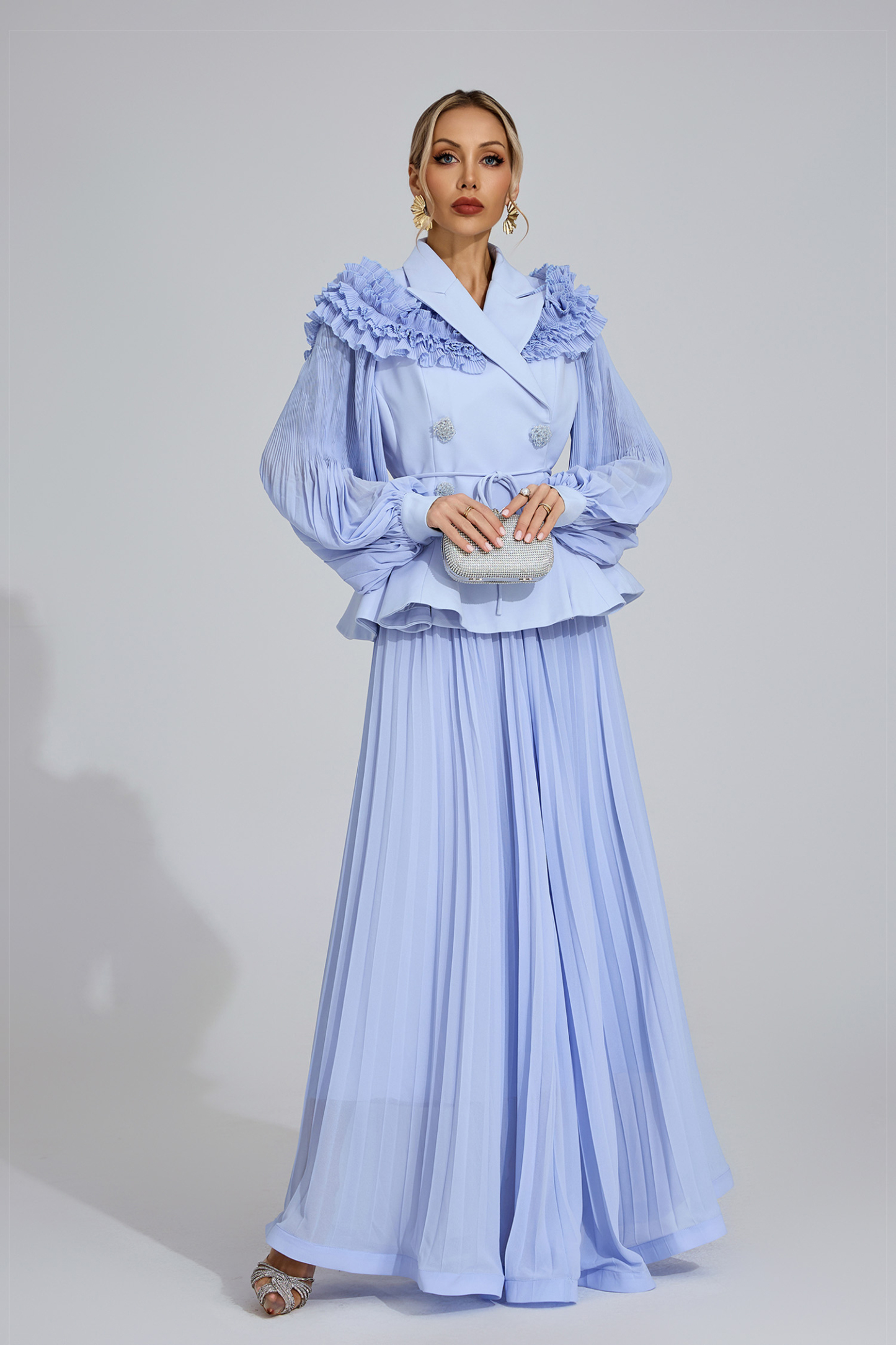 Reach Light Blue Flounce Two-Piece Set