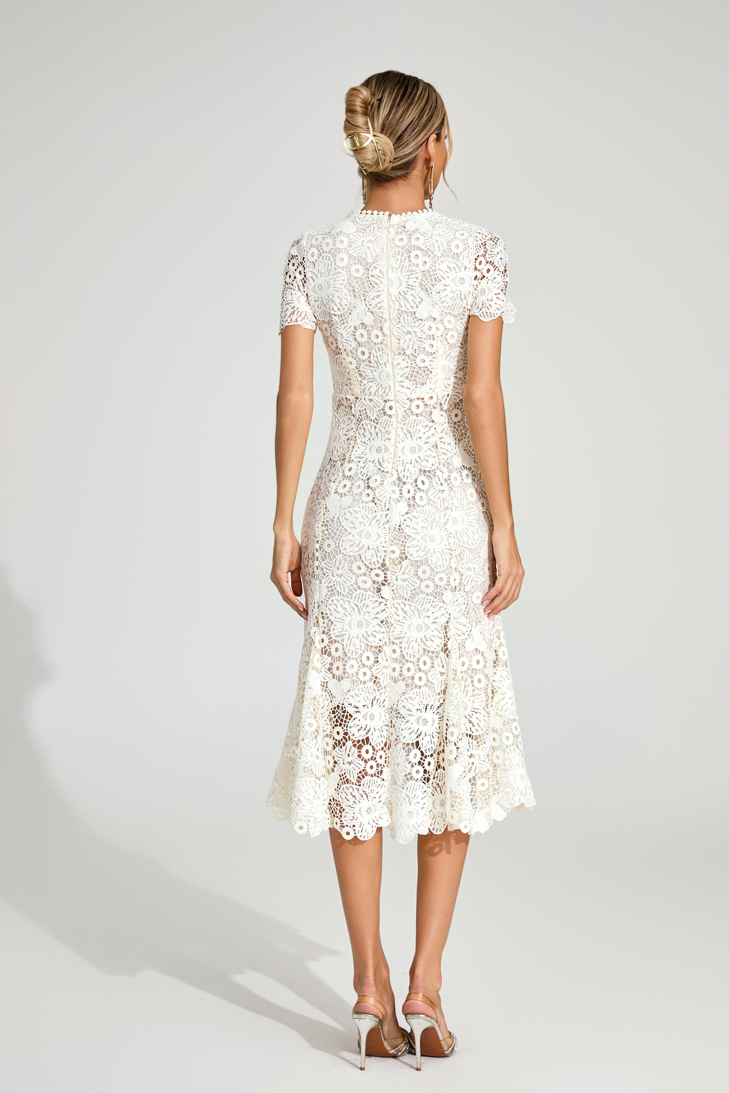 Surrey Apricot Lace Mermaid Dress