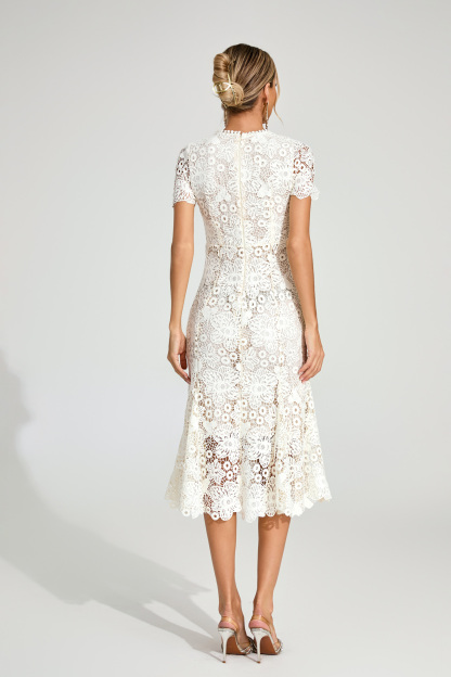 Surrey Apricot Lace Mermaid Dress
