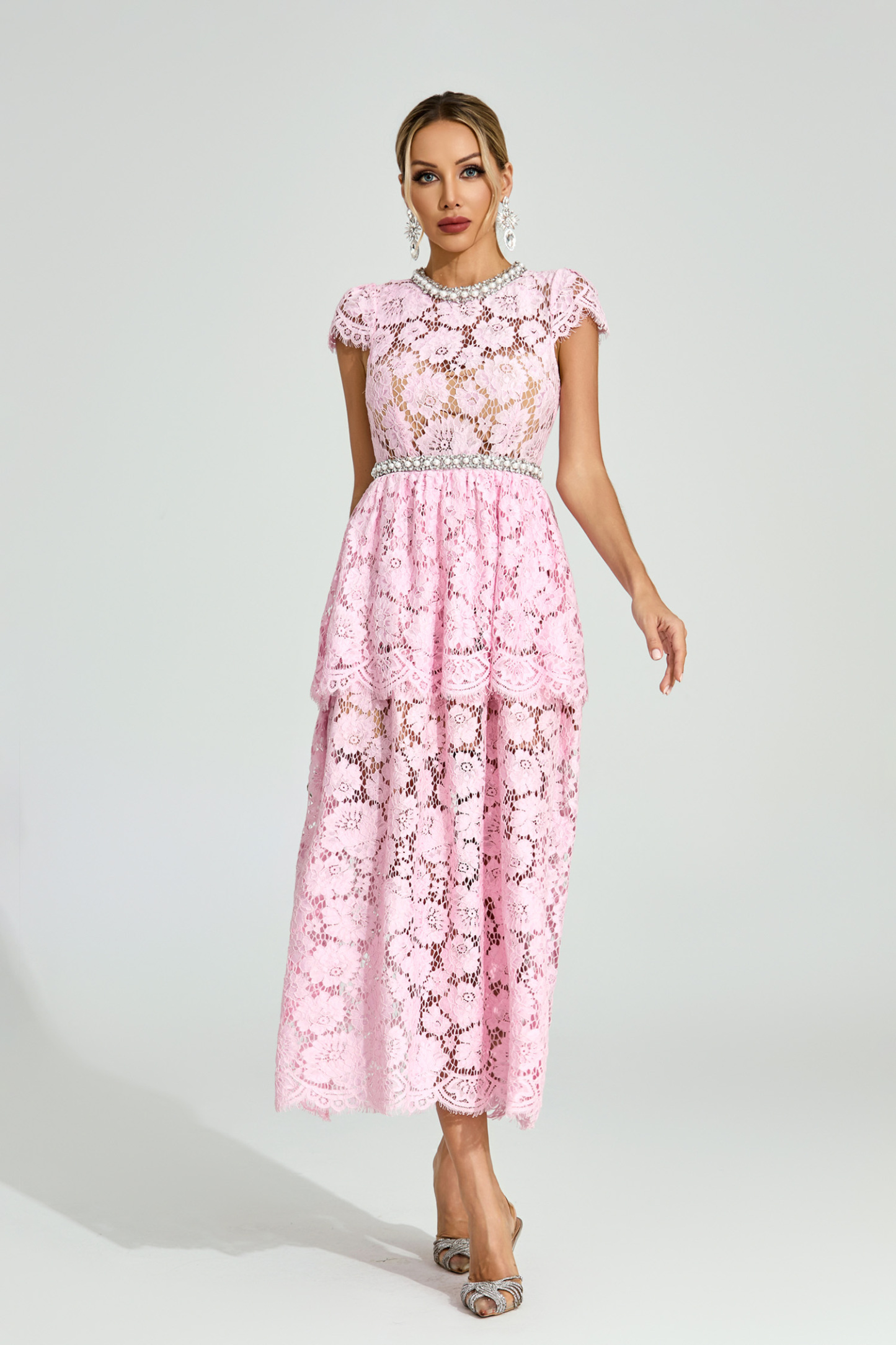 Connor Pink Lace Madi Dress