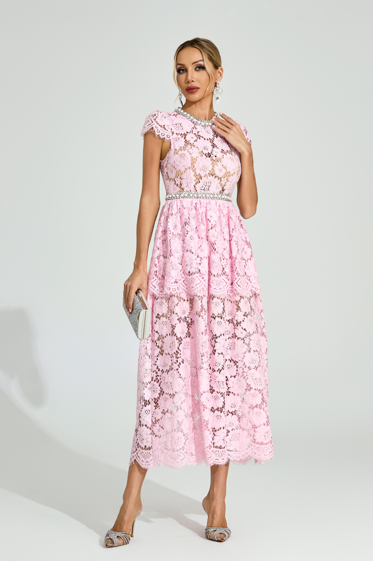 Connor Pink Lace Madi Dress