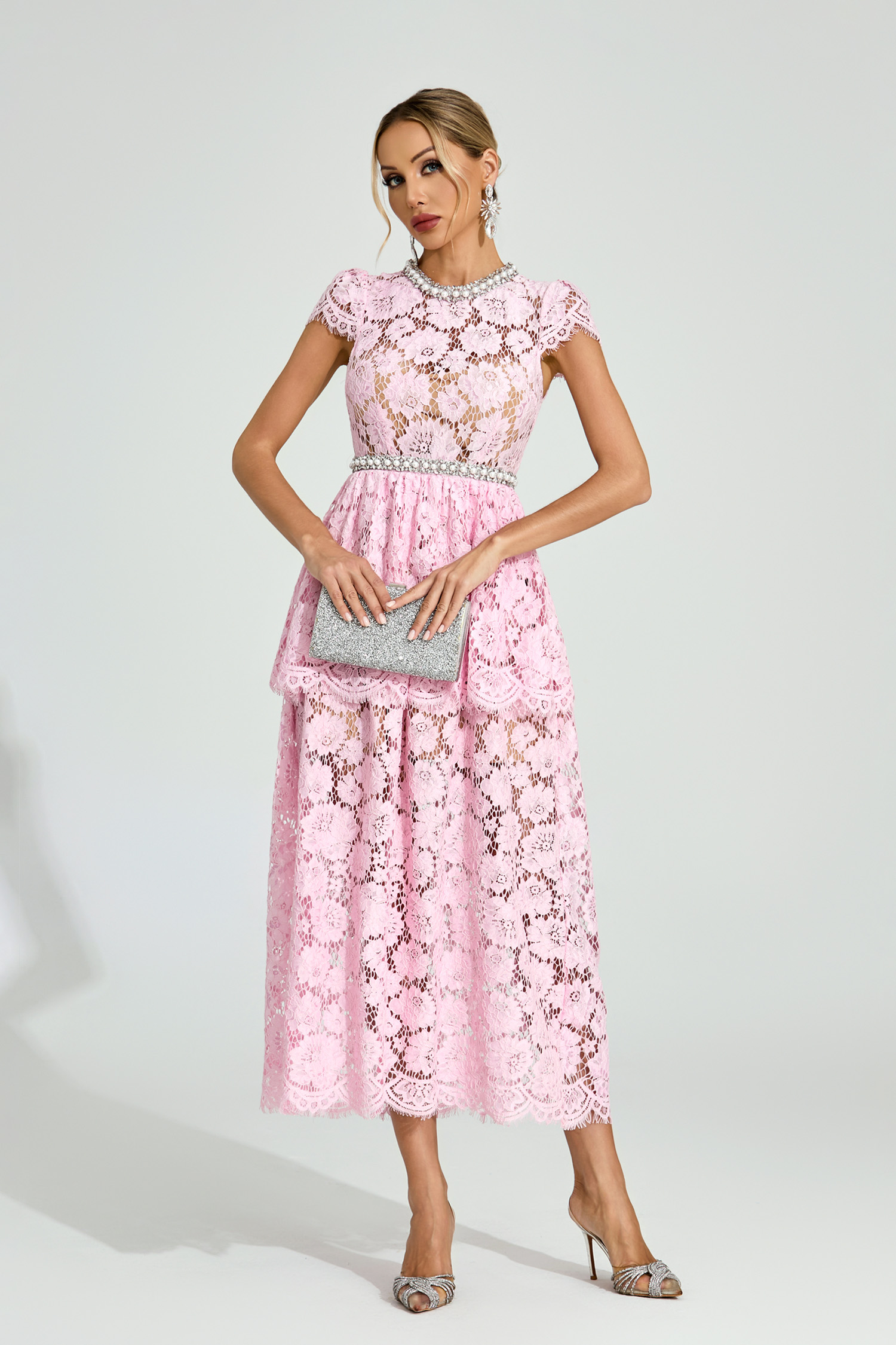 Connor Pink Lace Madi Dress