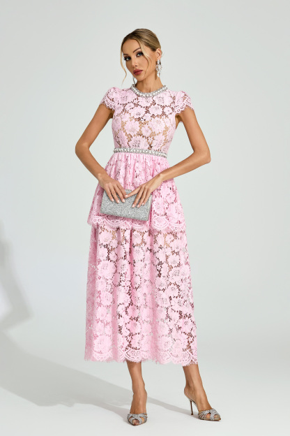 Connor Pink Lace Madi Dress