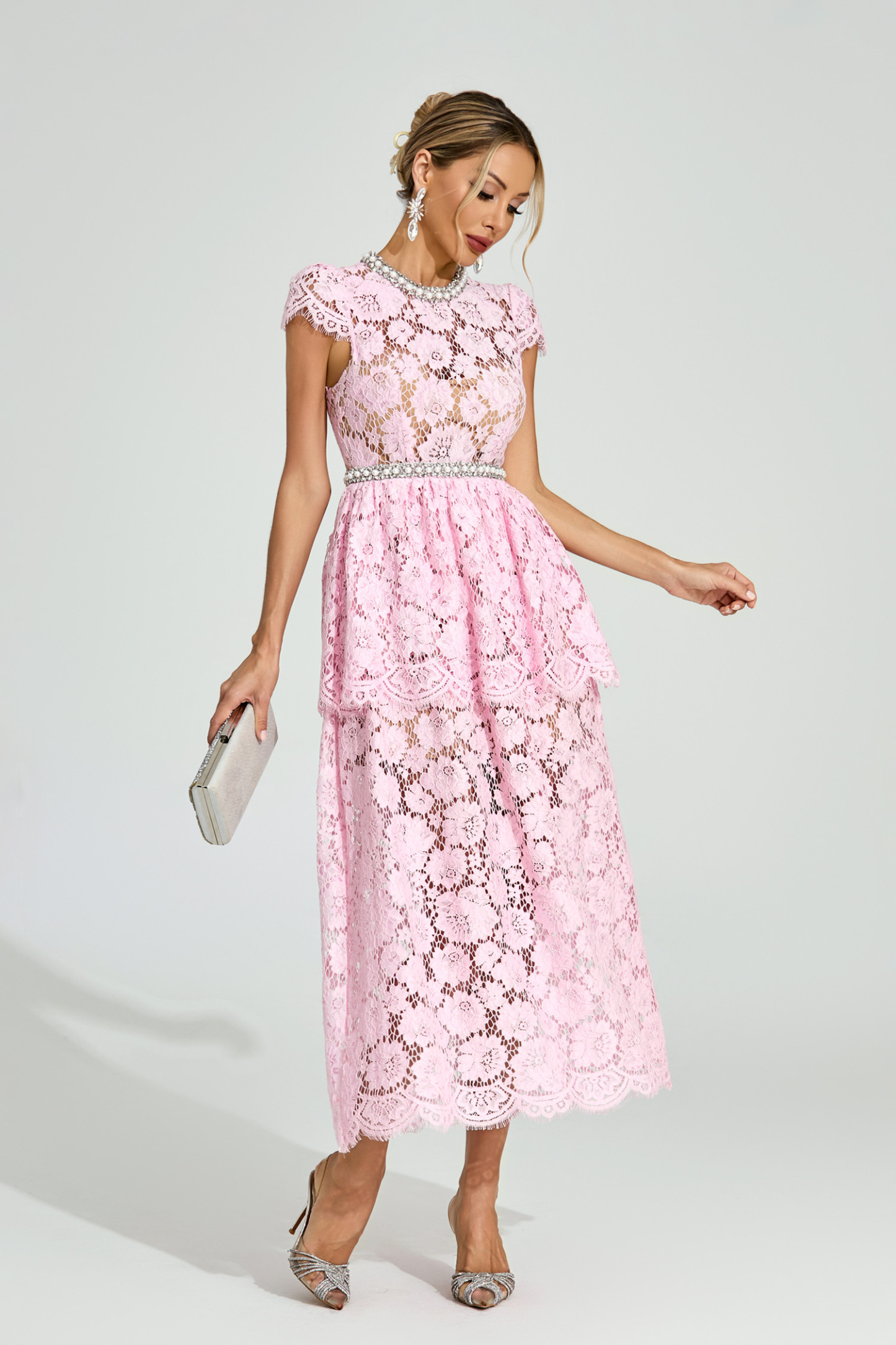 Connor Pink Lace Madi Dress