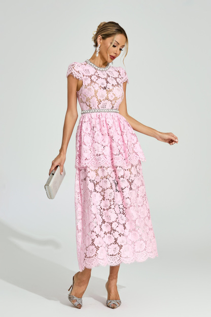 Connor Pink Lace Madi Dress