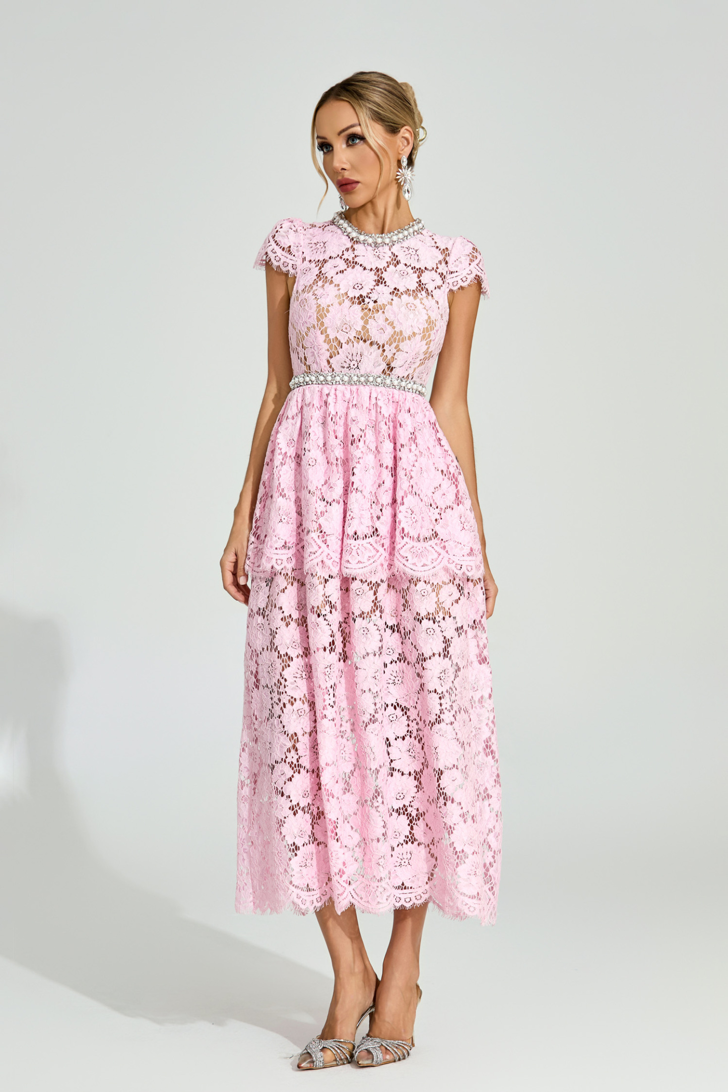 Connor Pink Lace Madi Dress