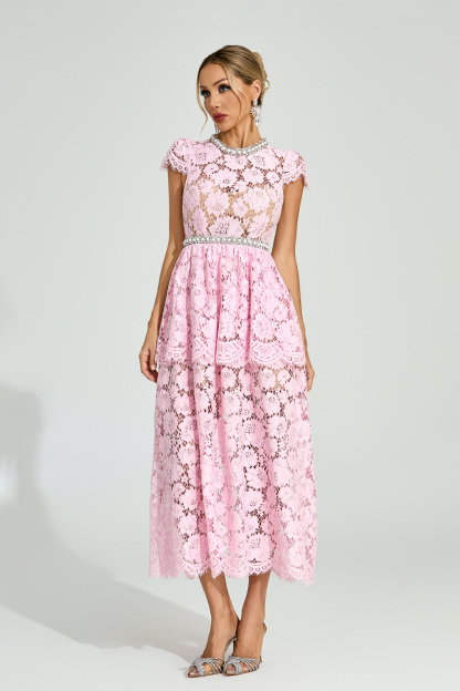 Connor Pink Lace Madi Dress
