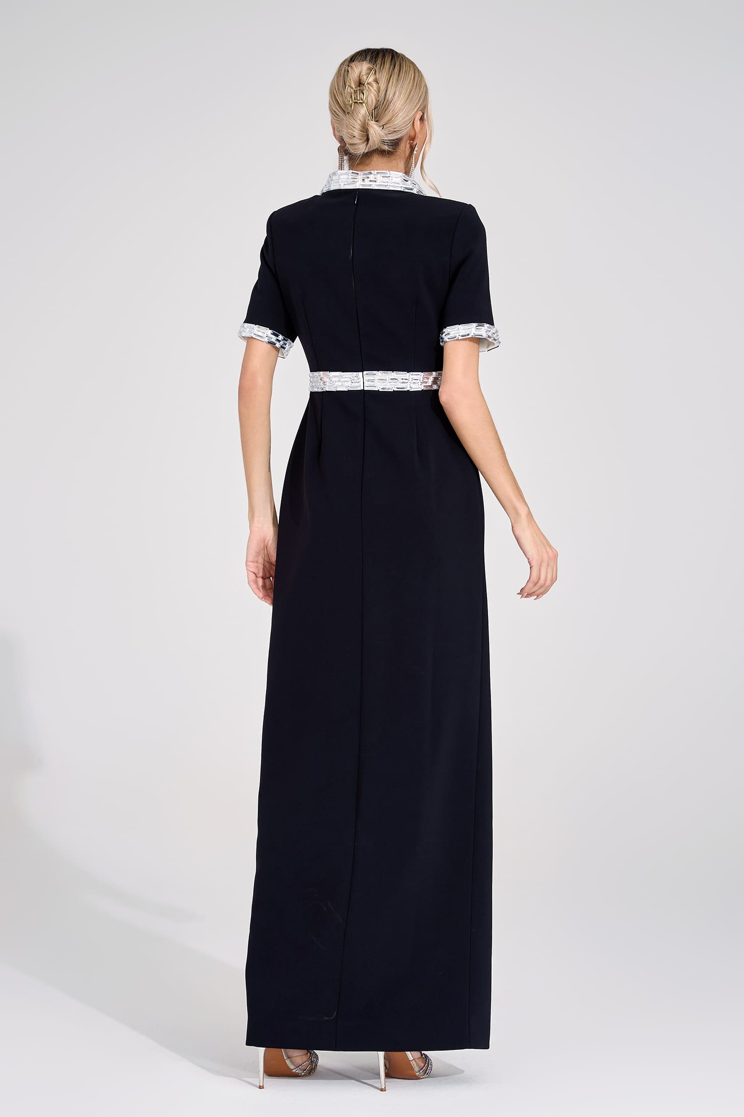 Lily Black Diamond Maxi Dress