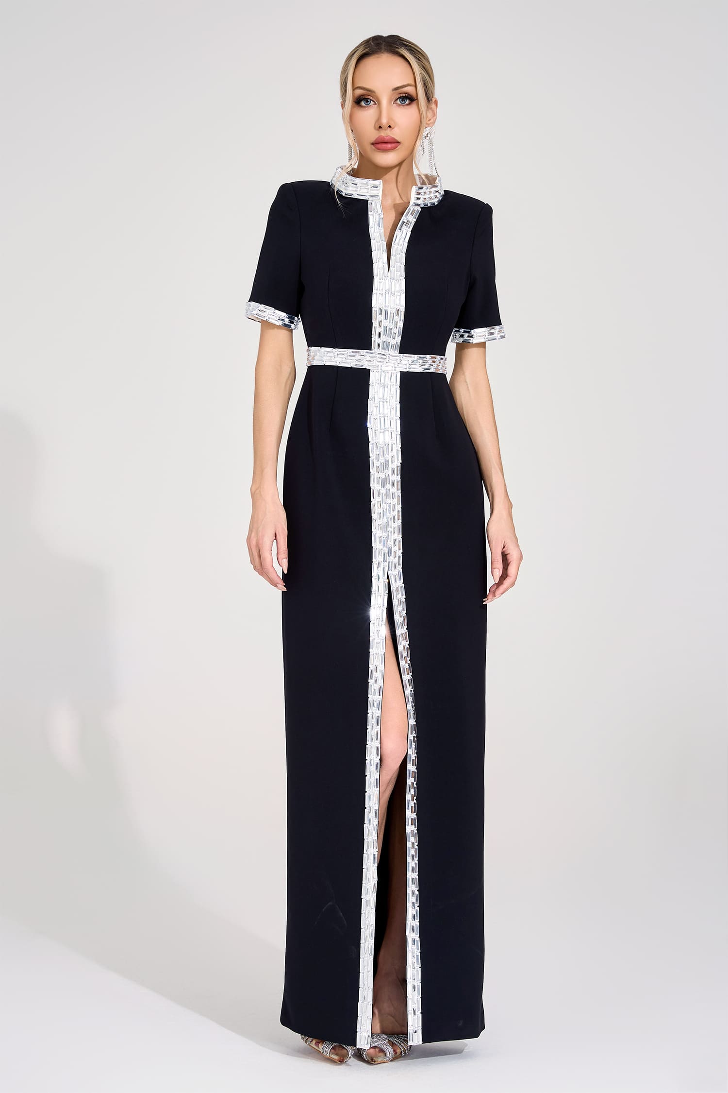 Lily Black Diamond Maxi Dress