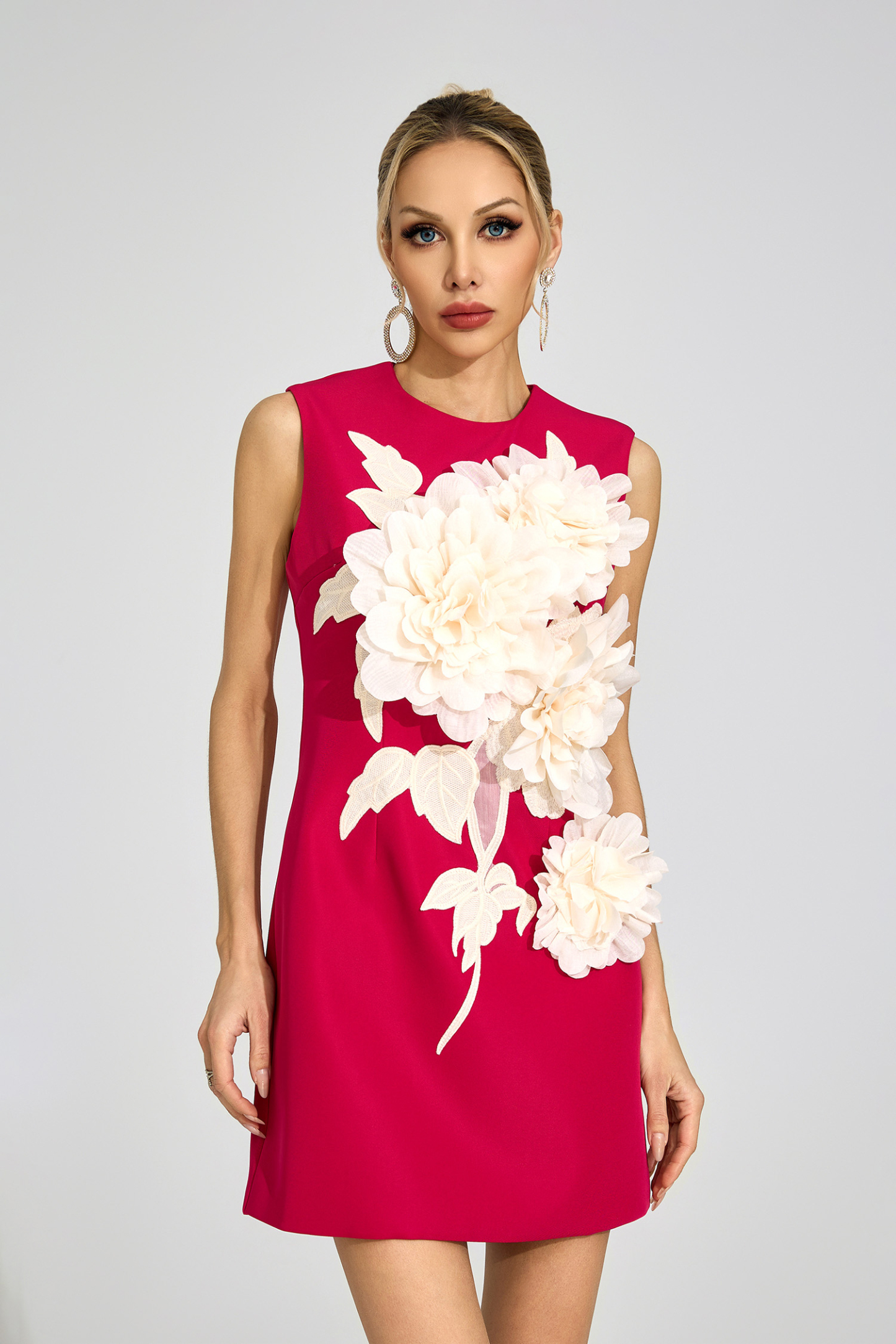 Dock Red Floral Midi Dress