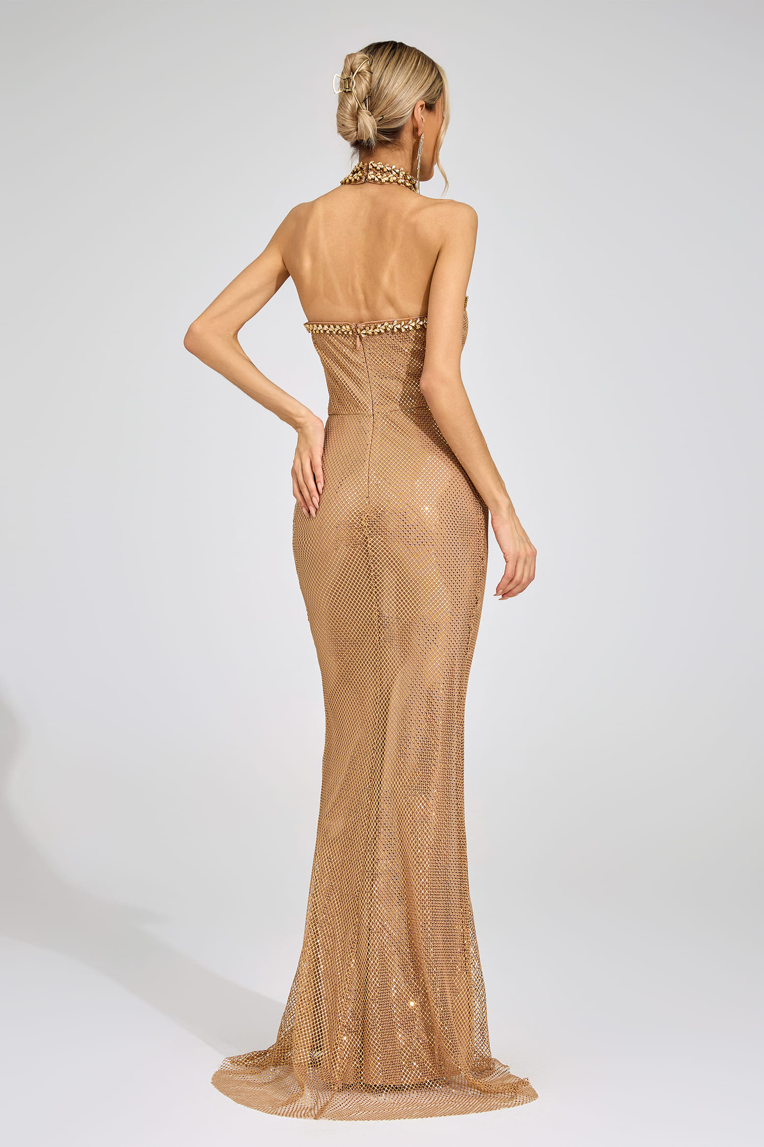 Ulla Apricot Mermaid Maxi Dress