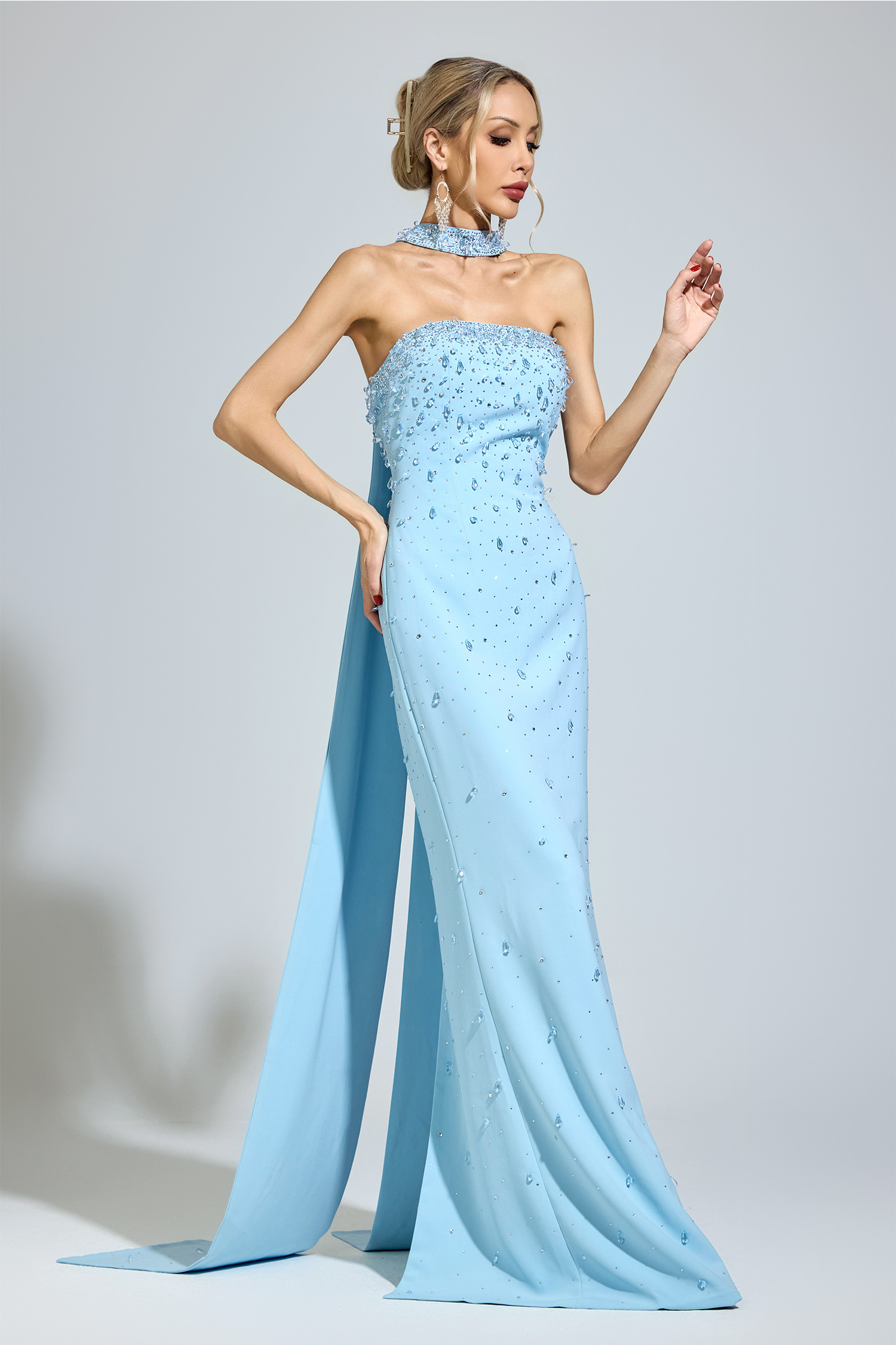 Dostoevsky Blue Evening Gown