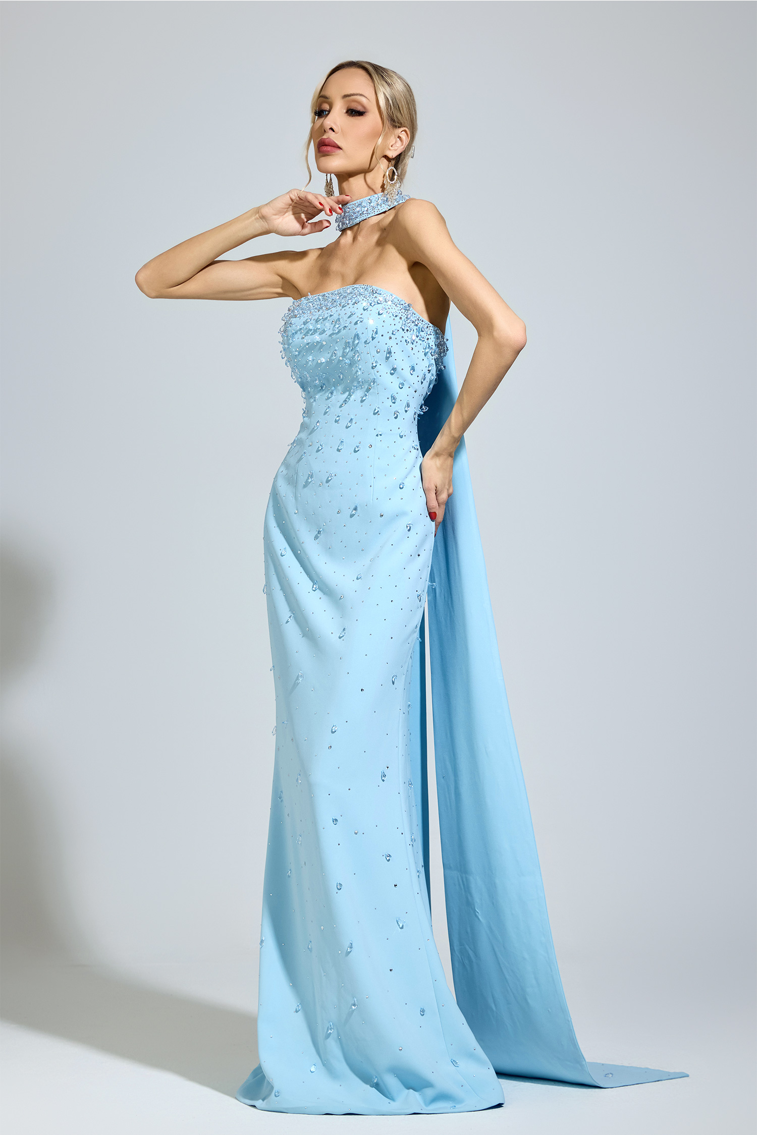 Dostoevsky Blue Evening Gown