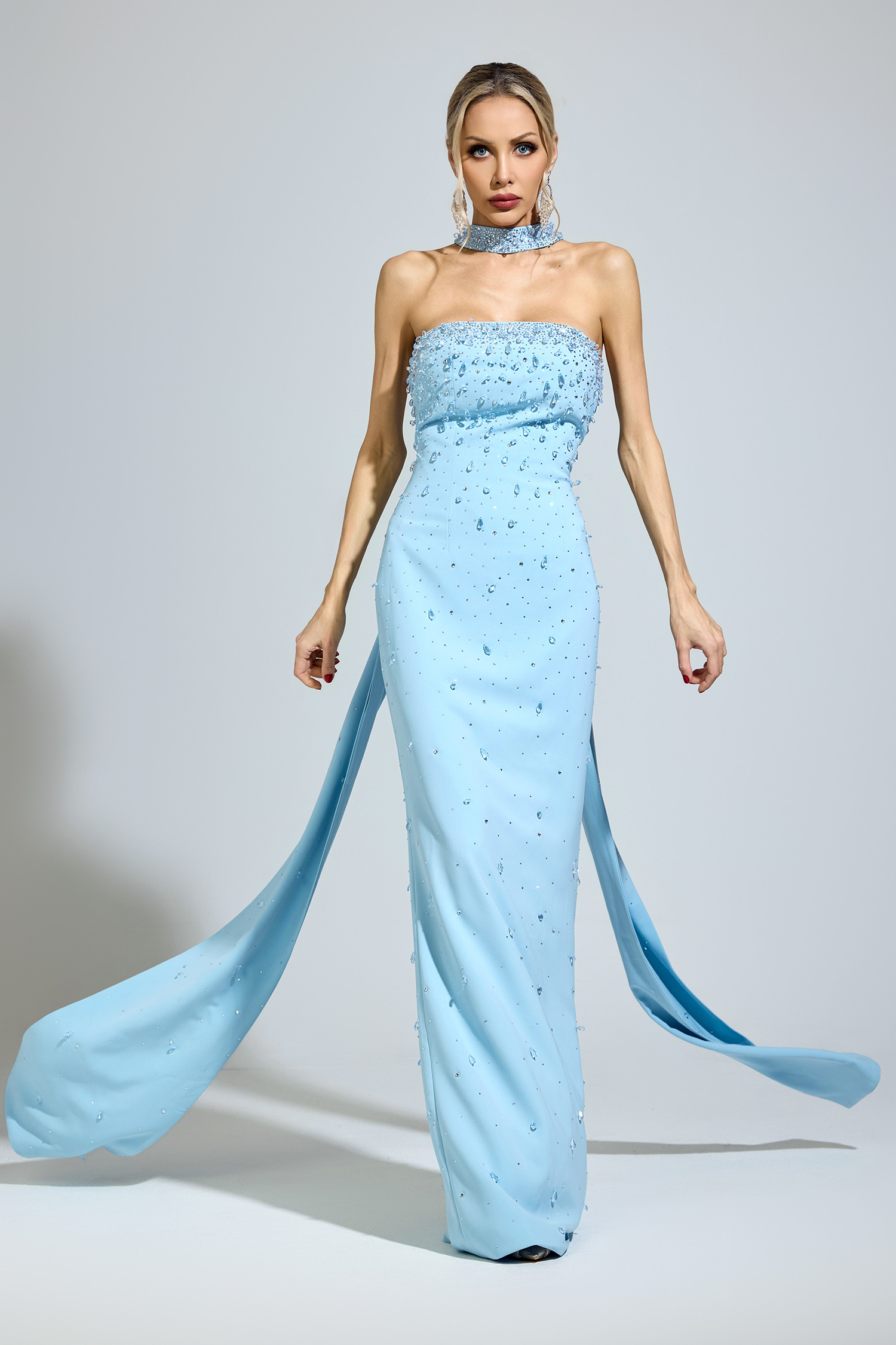 Dostoevsky Blue Evening Gown