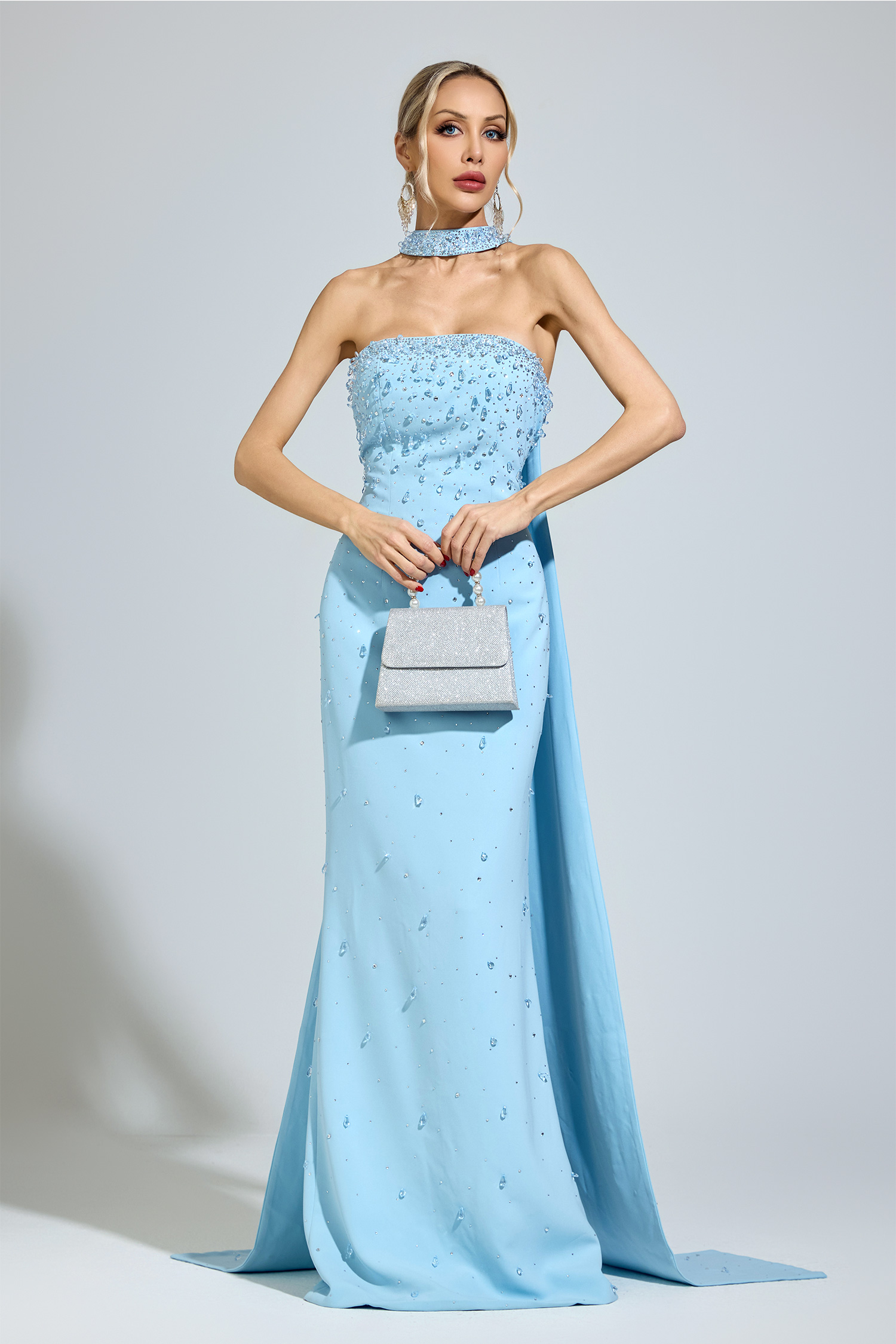 Dostoevsky Blue Evening Gown