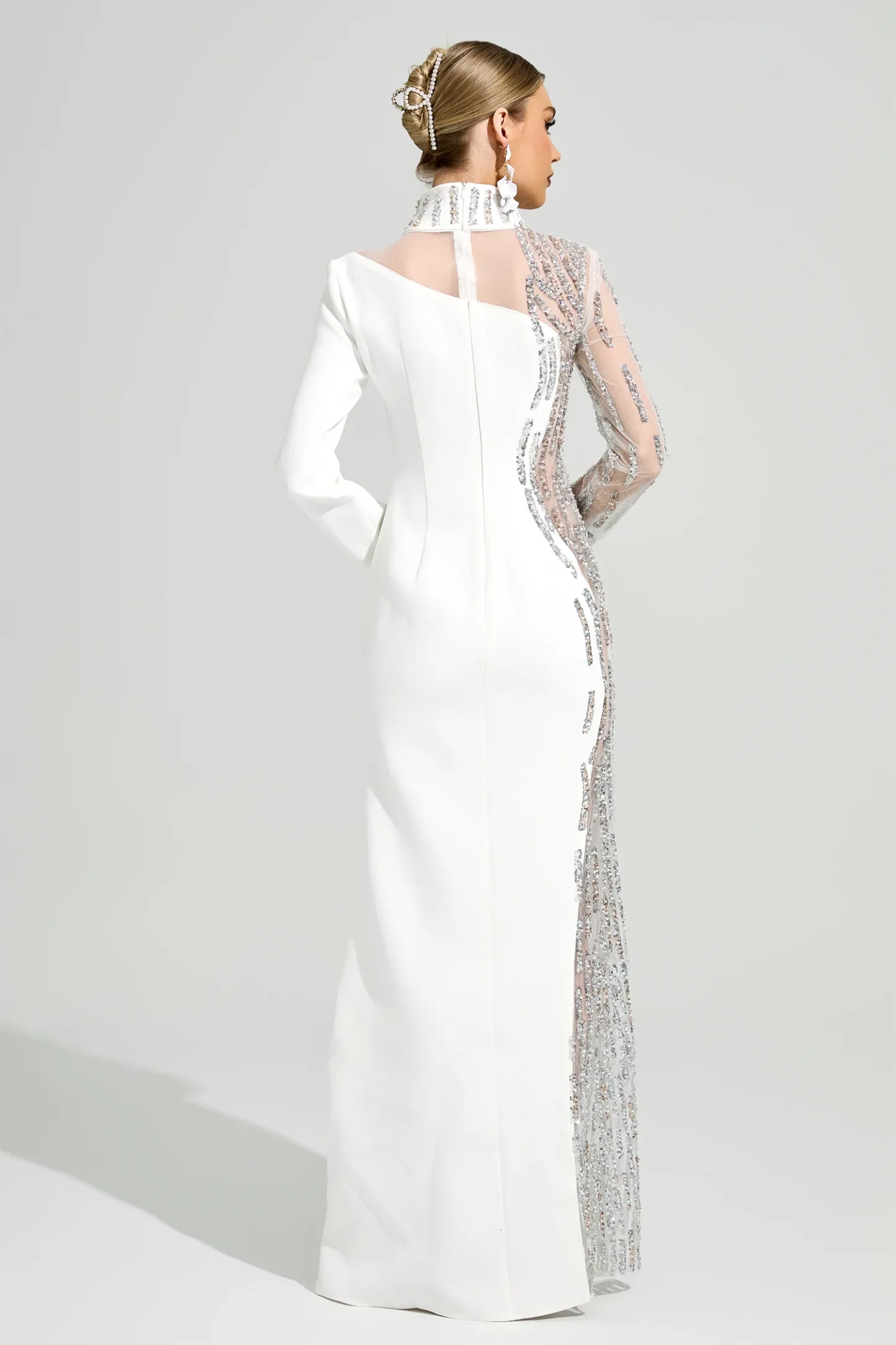 Scott White Diamond Formal Dress