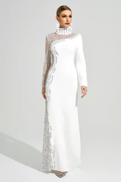 Scott White Diamond Formal Dress
