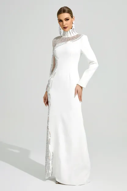 Scott White Diamond Formal Dress