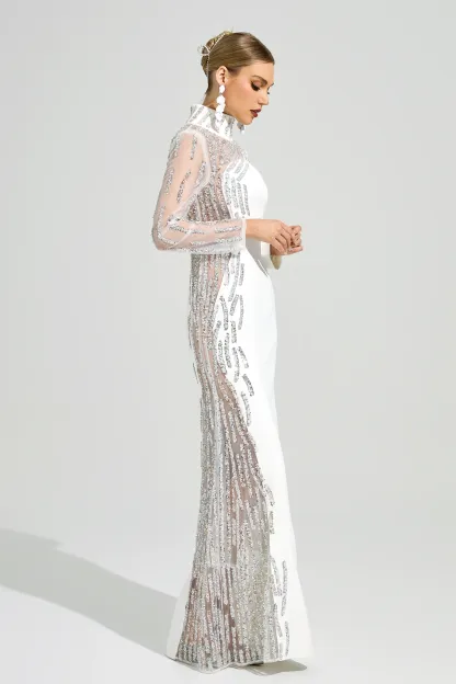 Scott White Diamond Formal Dress