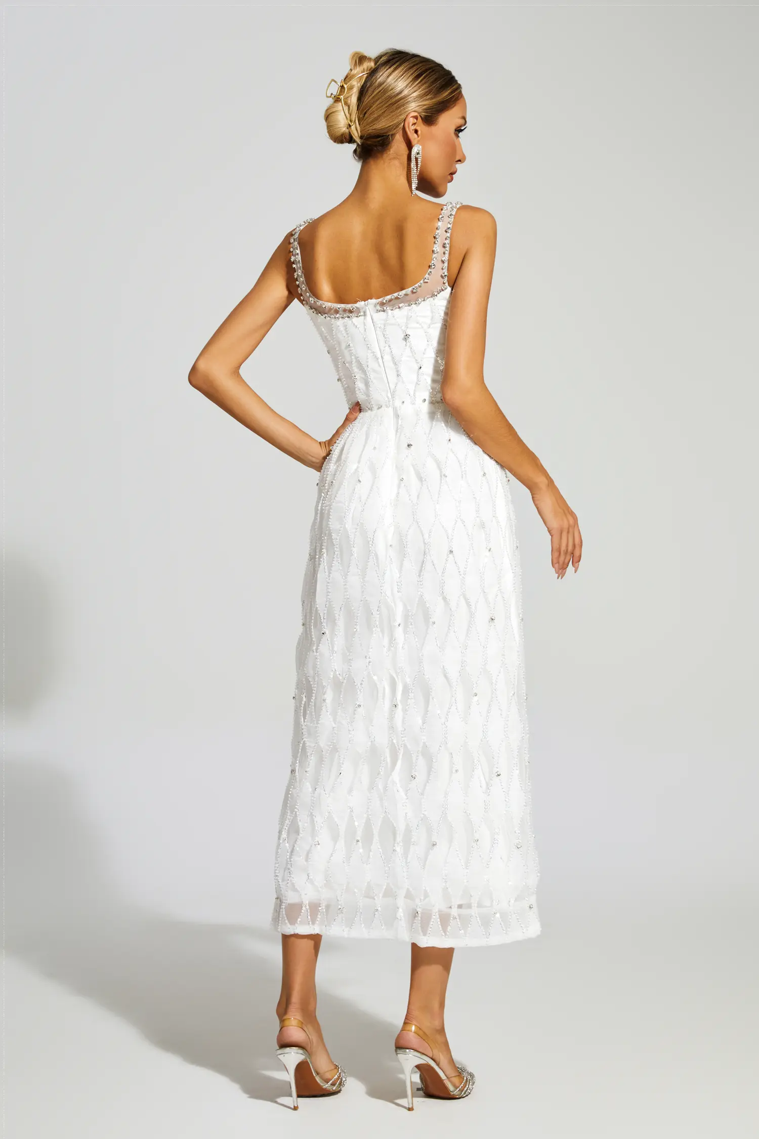 Arthur White Embellished Slip Dress