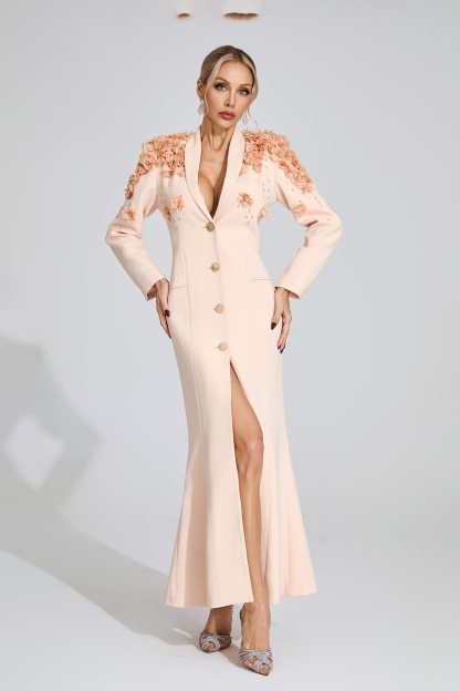 Glen Apricot Floral Maxi Dress