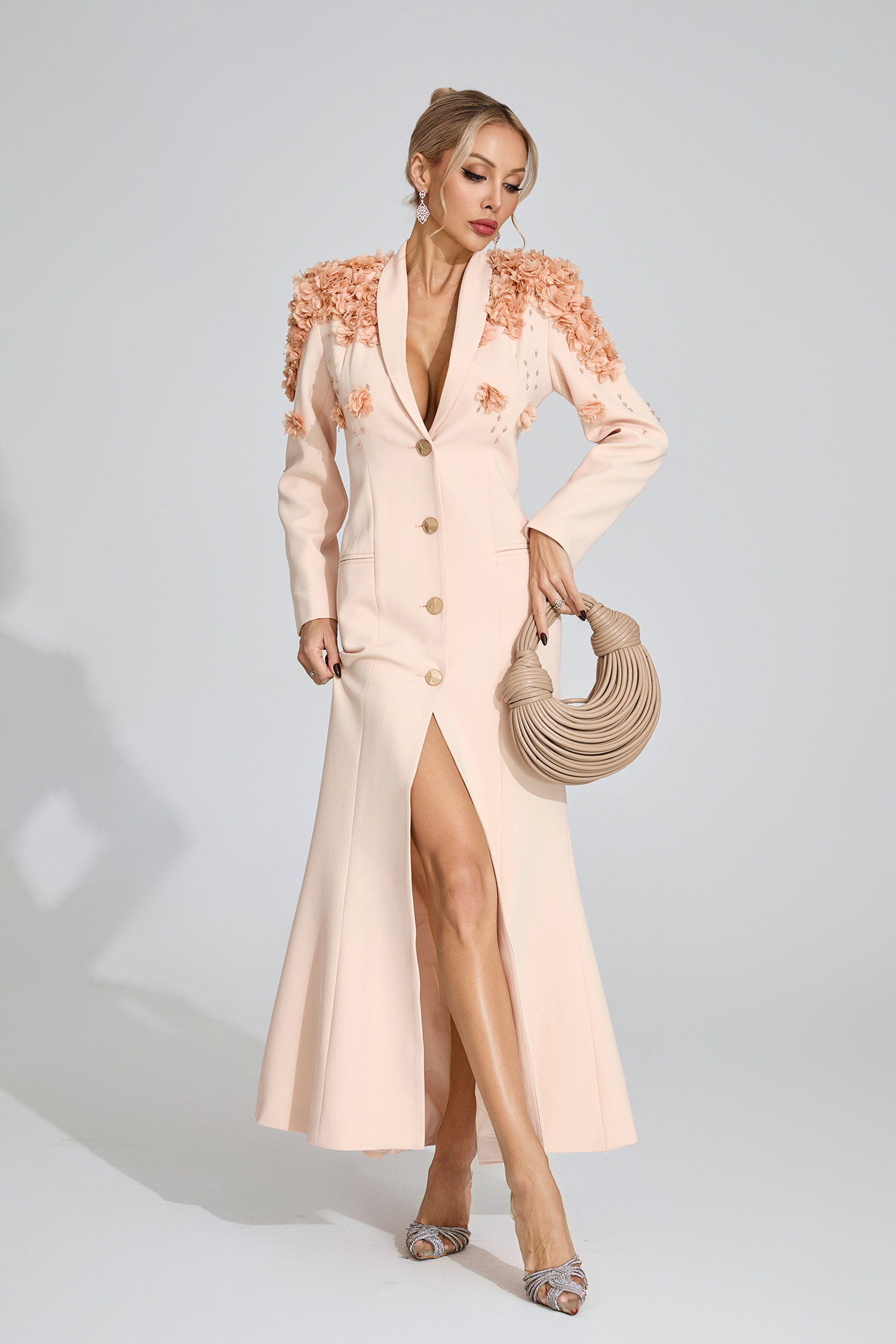 Glen Apricot Floral Maxi Dress