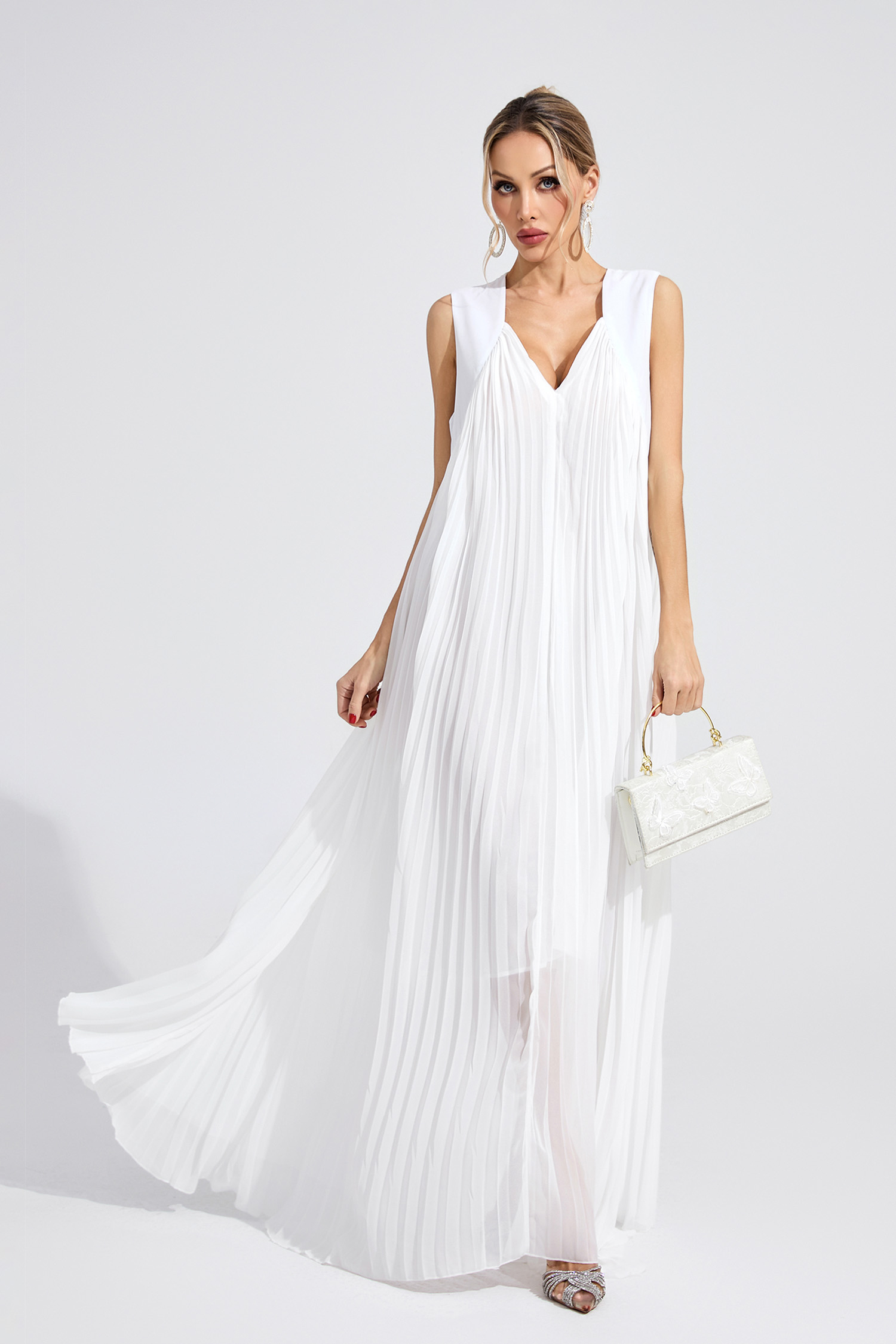 Meadow White Slip Maxi Dress