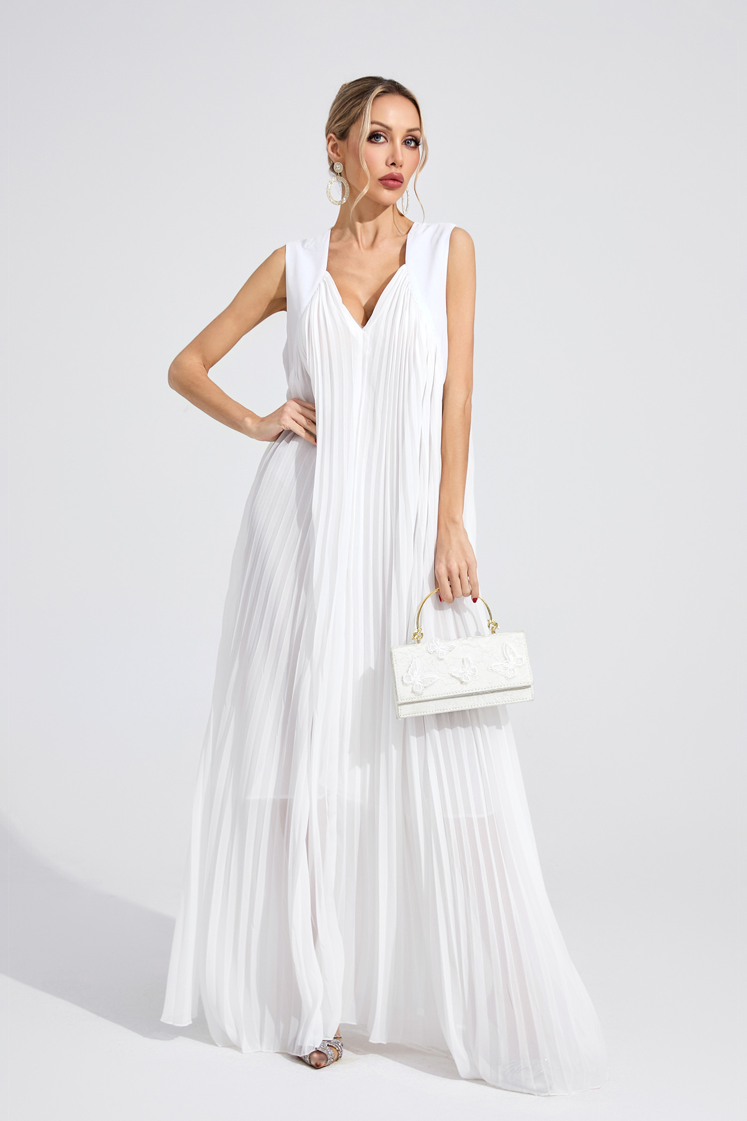 Meadow White Slip Maxi Dress