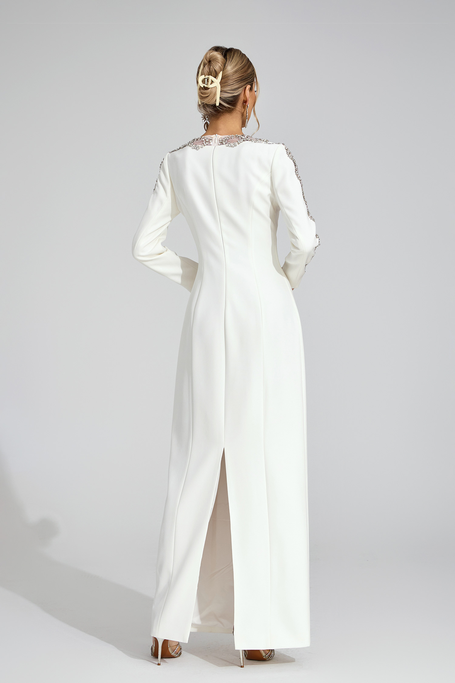 Thorn White Diamond Maxi Dress