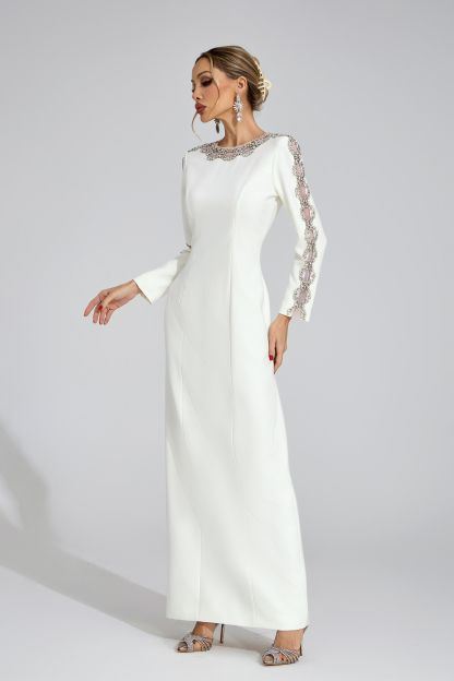 Thorn White Diamond Maxi Dress