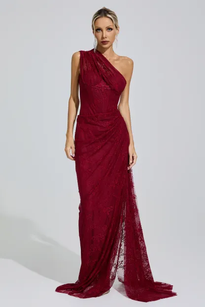 Alice Red One-Shoulder Maxi Dress