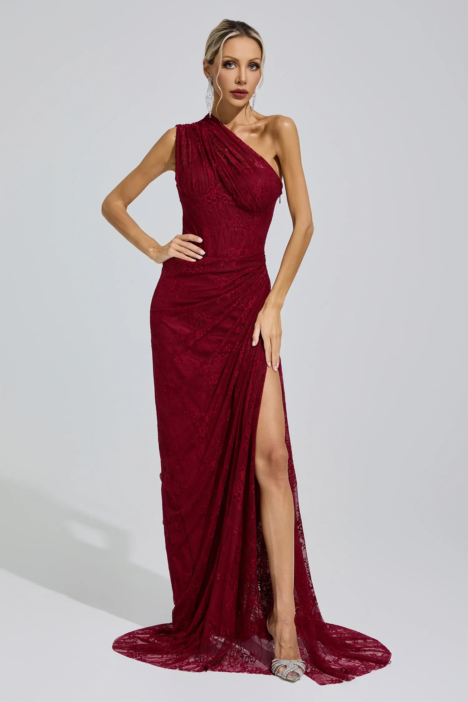 Alice Red One-Shoulder Maxi Dress