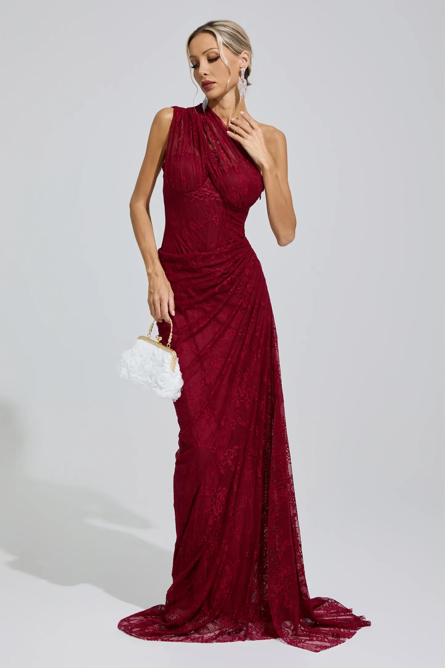 Alice Red One-Shoulder Maxi Dress