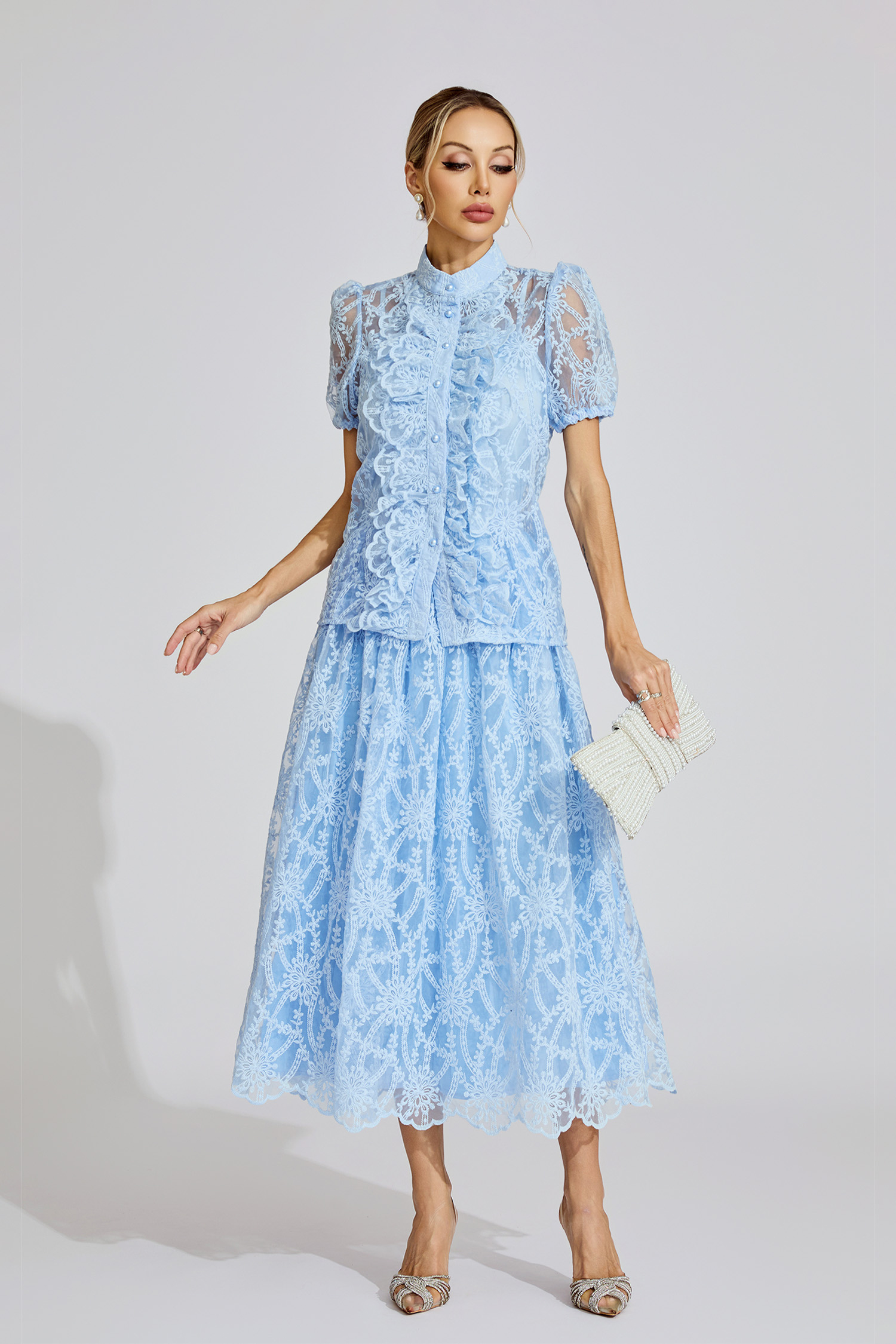Hope Blue Lace Two Piece Set