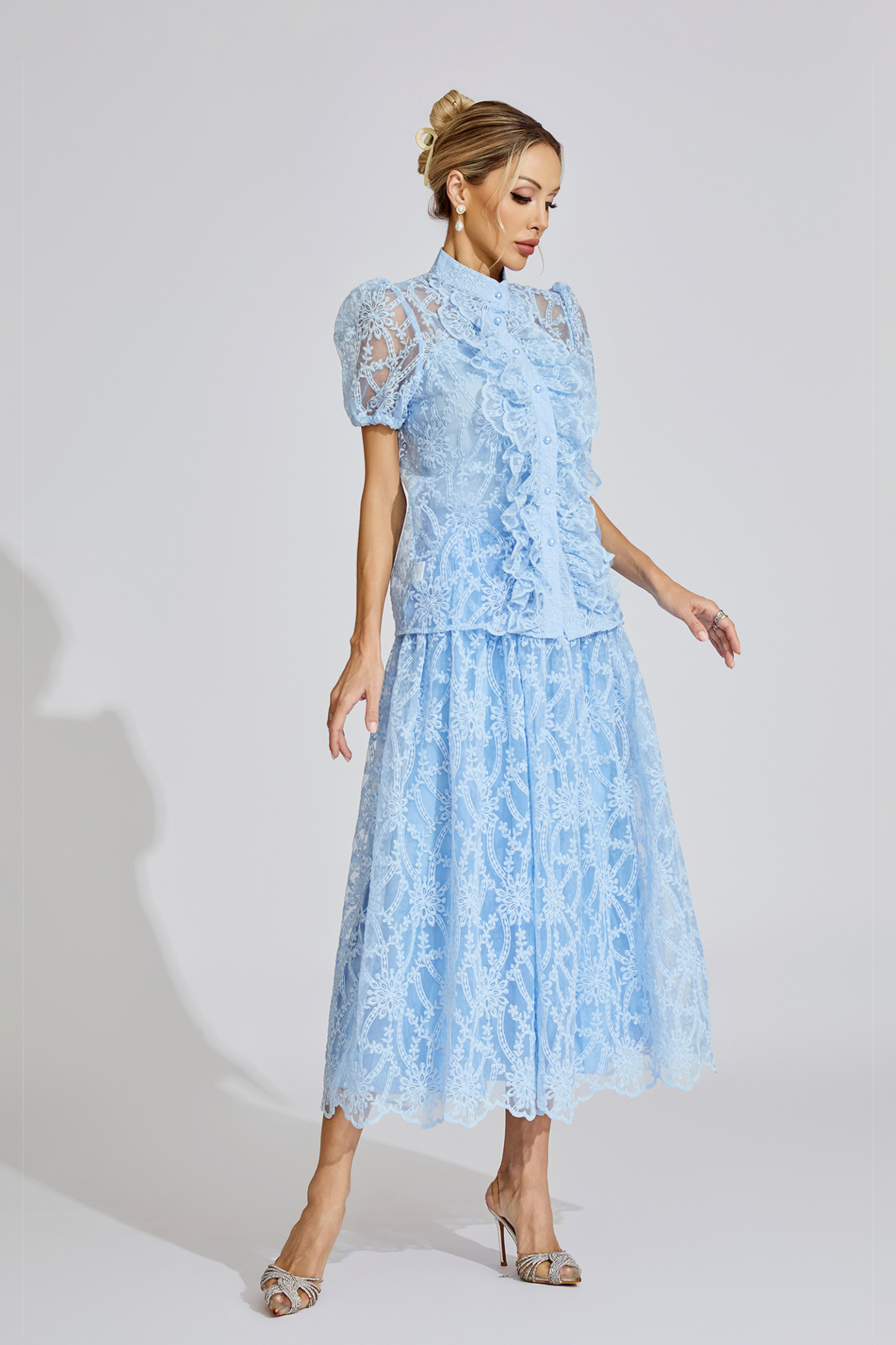 Hope Blue Lace Two Piece Set