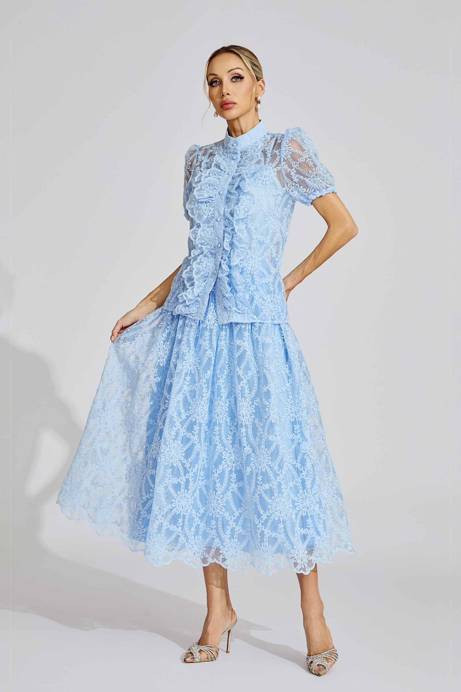 Hope Blue Lace Two Piece Set