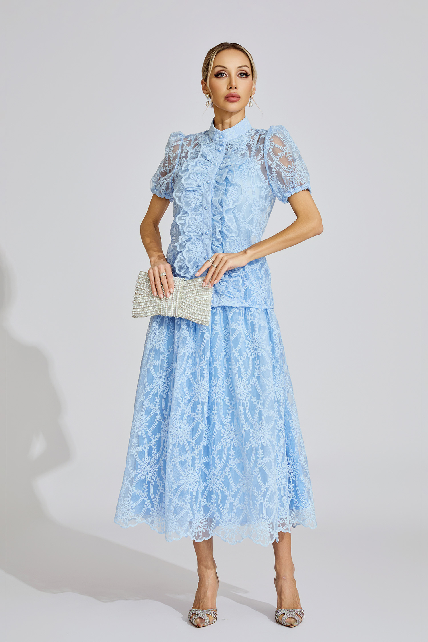 Hope Blue Lace Two Piece Set