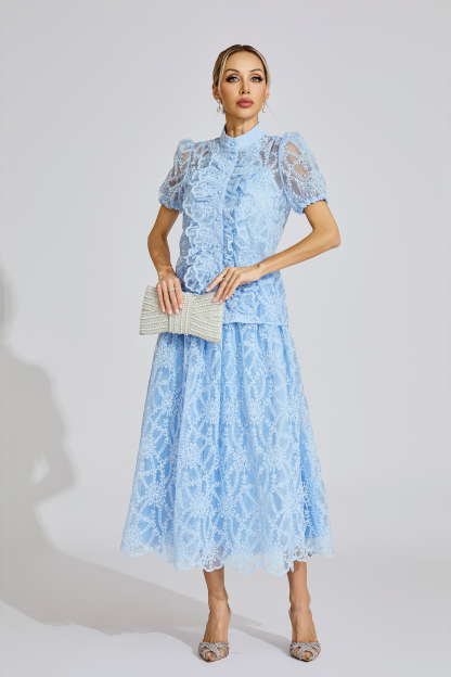 Hope Blue Lace Two Piece Set