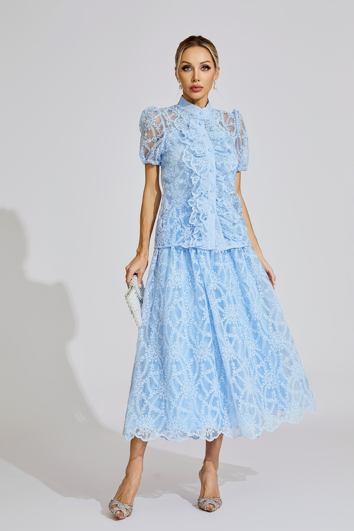 Hope Blue Lace Two Piece Set