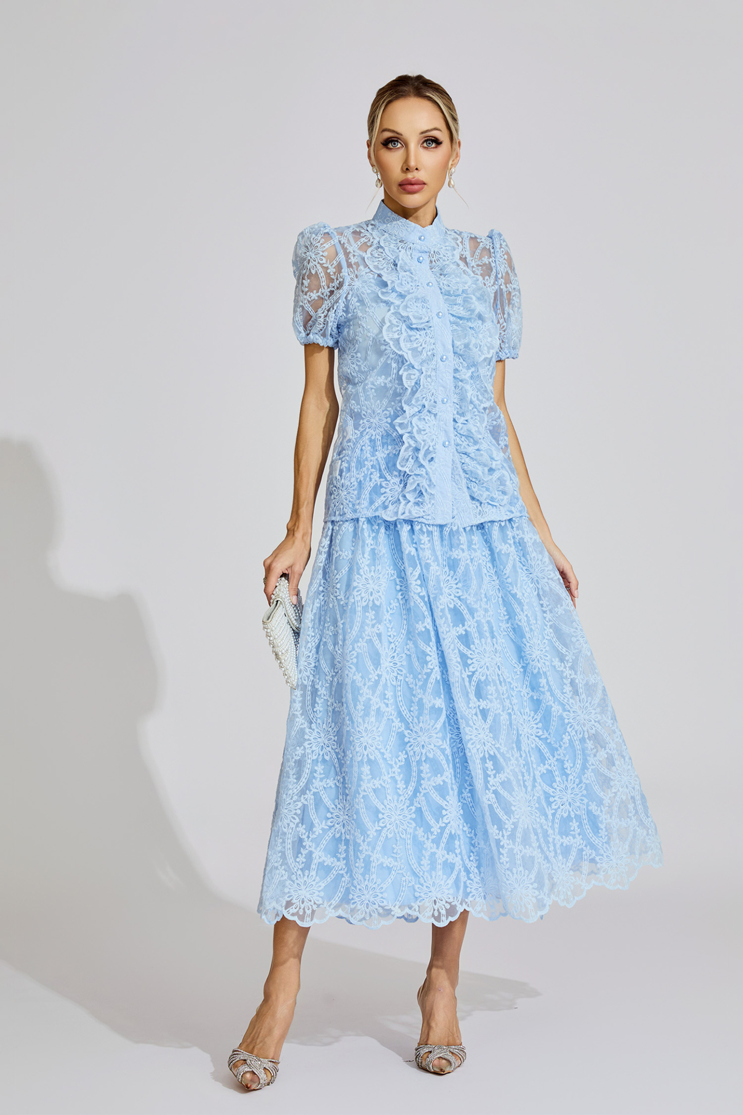 Hope Blue Lace Two Piece Set