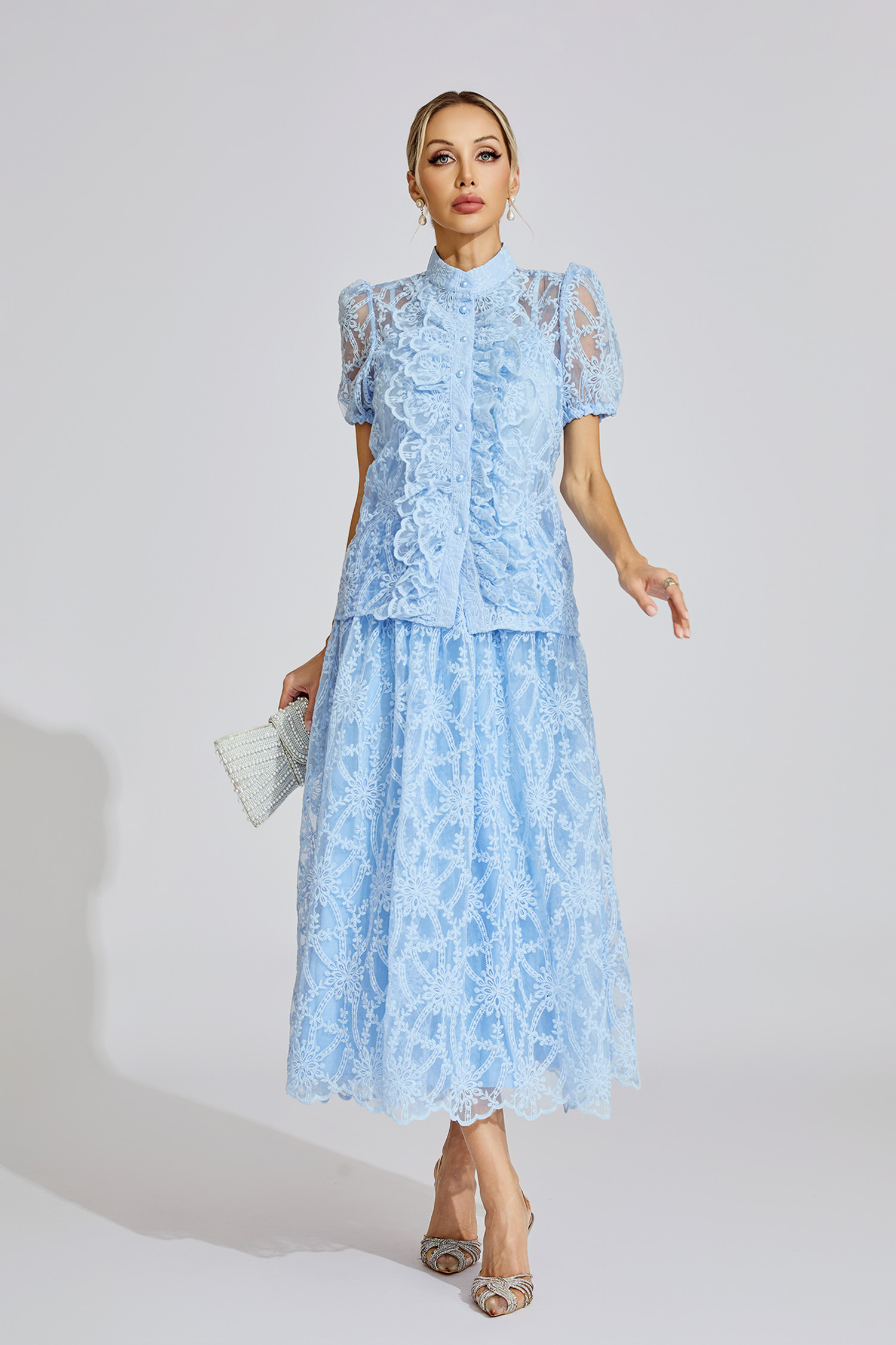 Hope Blue Lace Two Piece Set